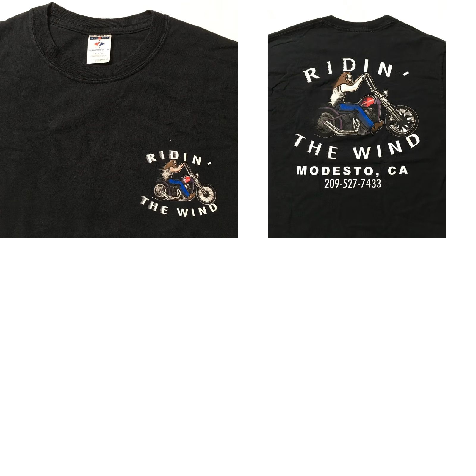 Jerzees HDMC Ride Tee Long Sleeve Shirt Blue Size med double sided Men's ridin Free Size US M / EU 48-50 / 2 - 8 Thumbnail