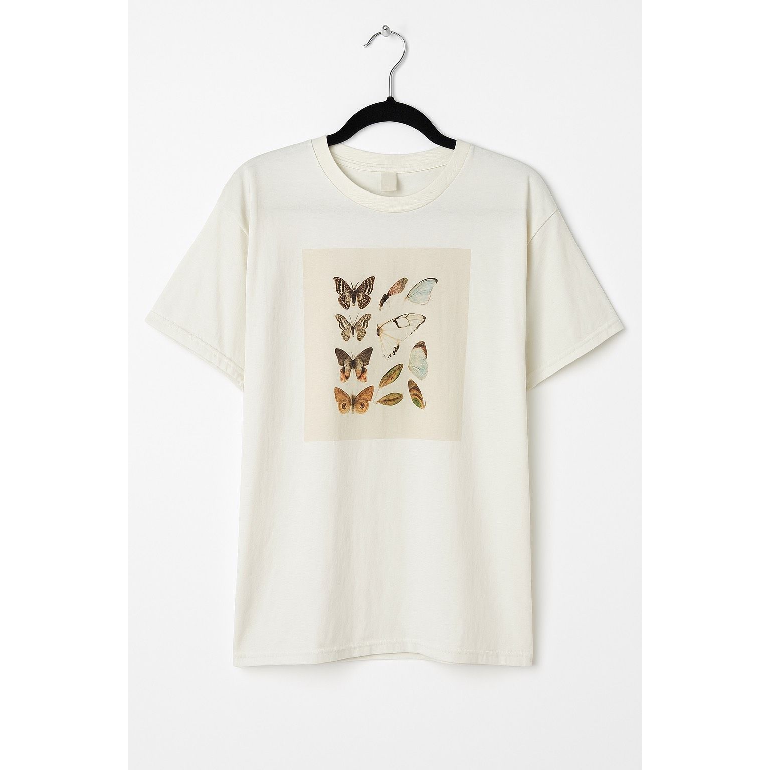 Fruit Of The Loom Vintage Fruit of the Loom Butterfly Graphic Tee White Cotton Size XL / US 12-14 / IT 48-50 - 3 Thumbnail