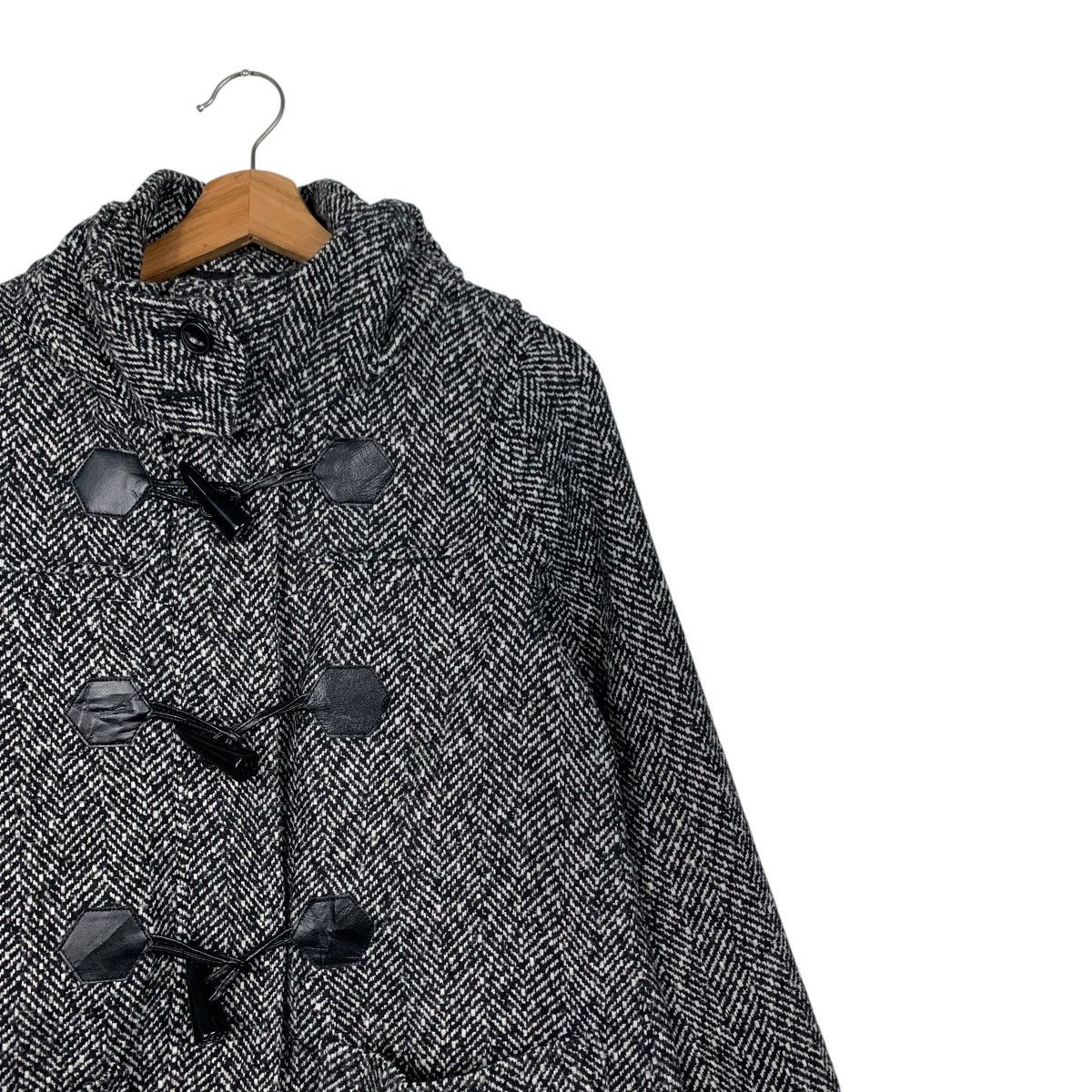 SLY SLY Herringbone Duffle Coat Jacket #1696-C75 Size M / US 6-8 / IT 42-44 - 5 Thumbnail