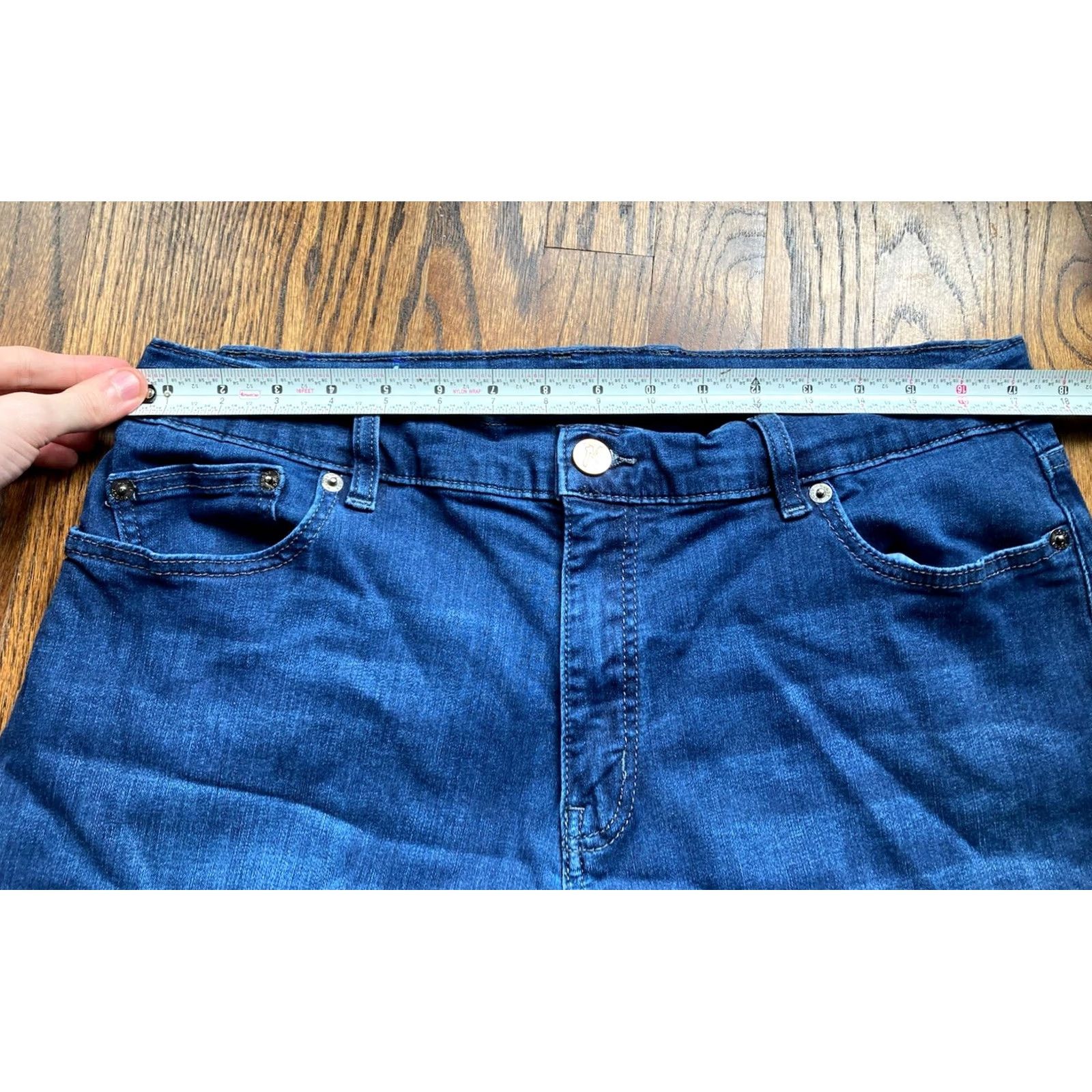 Vintage Mugsy Jeans Jeans Mens 35x29 Straight Denim Medium Blue Stretch 5-Pocket City Preppy Regular Mens Size US 38 / EU 54 - 6 Thumbnail