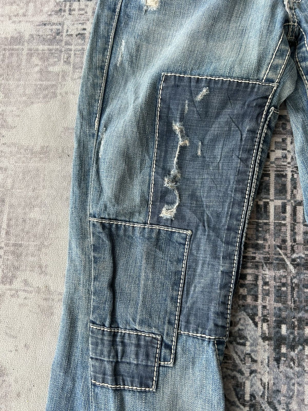 If Six Was Nine True Religion Flared Patchwork Jeans Size US 28 / EU 44 - 7 Thumbnail