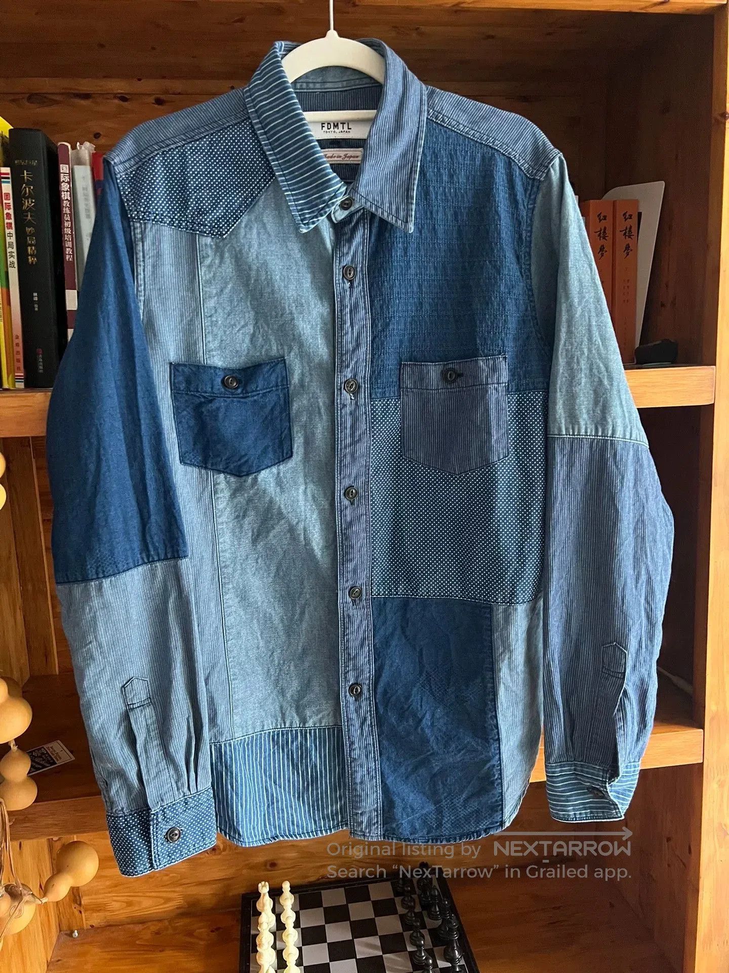 FDMTL fdmtl patchwork denim shirt for men. Size US M / EU 48-50 / 2 - 2 Thumbnail