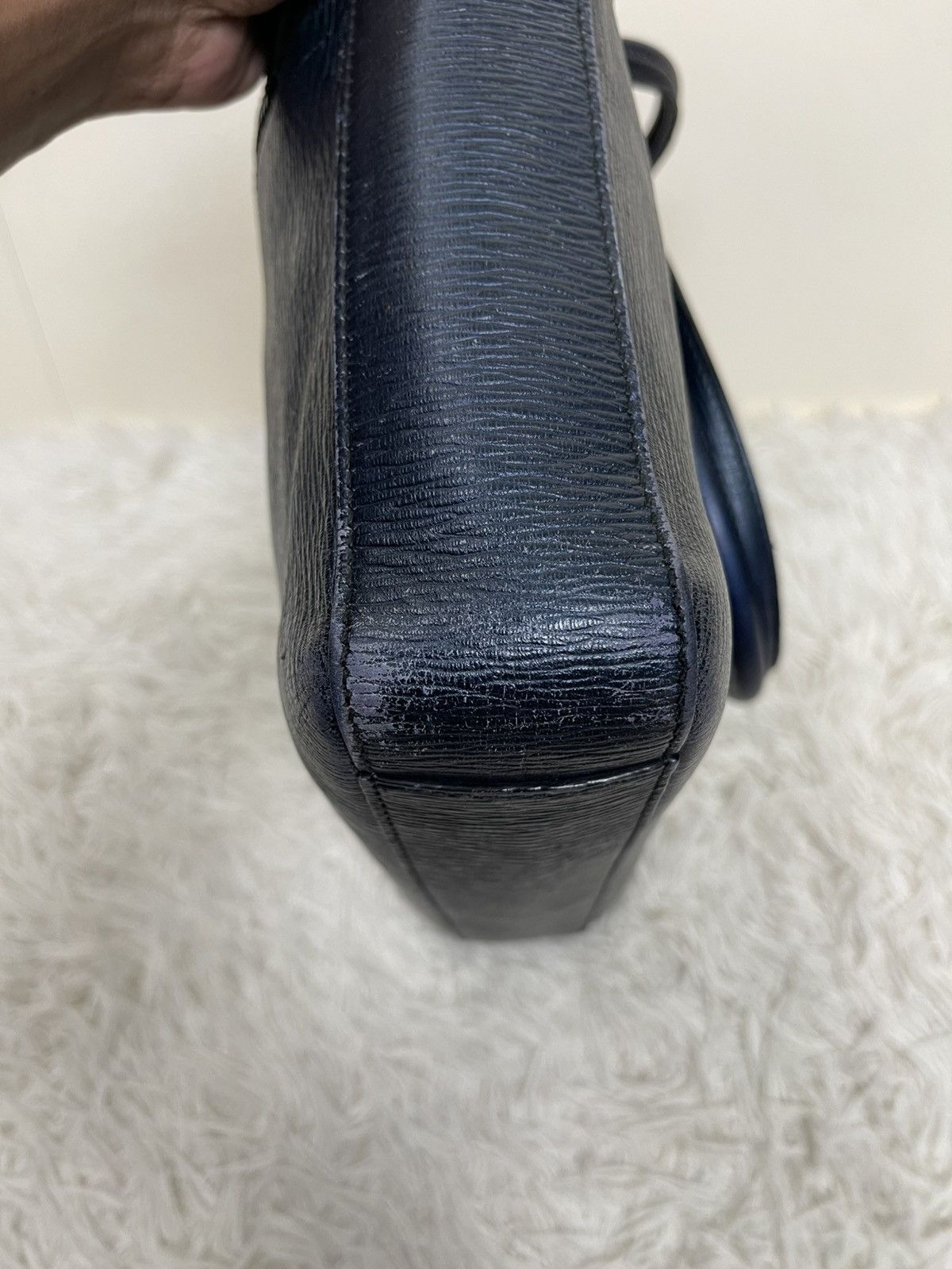 Salvatore Ferragamo Salvatore Ferragamo Blue Leather Briefcase Size ONE SIZE - 11 Thumbnail