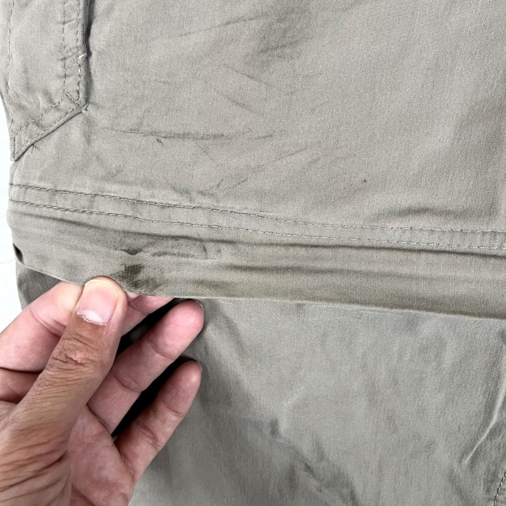 Vintage BC Clothing Cargo Pants Men 2XL Khaki Brown Tan Cotton Blend Nylon Canvas Cargo Pocket Adjustable Waist Inseam 30 Straight Relaxed 90s Vintage No Size US 39 - 3 Thumbnail
