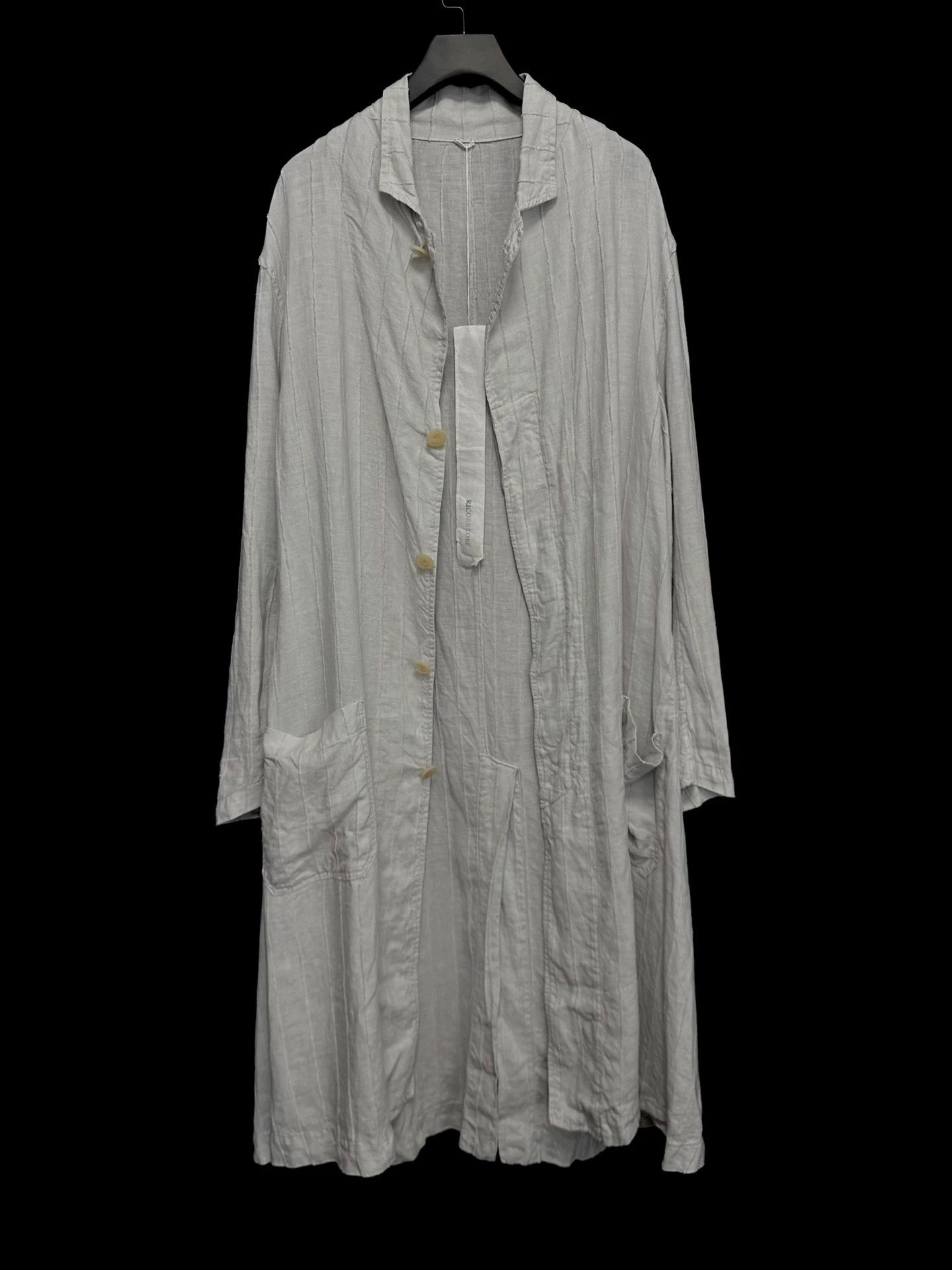 Other RICORRROBE Antique Linen Oversize Overcoat L Size US L / EU 52-54 / 3 - 3 Thumbnail