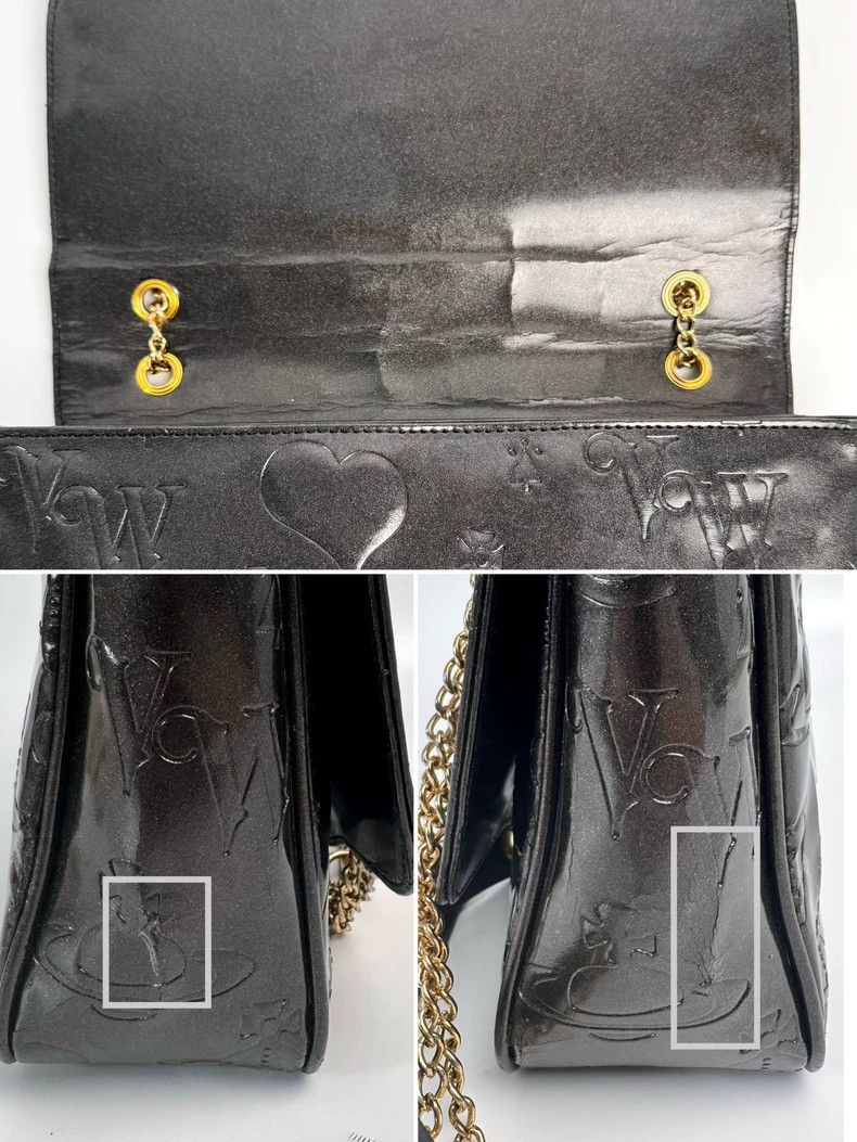 Vivienne Westwood Vivienne Westwood size os Black and Gold Big Saturn Shoulde Size ONE SIZE - 7 Thumbnail