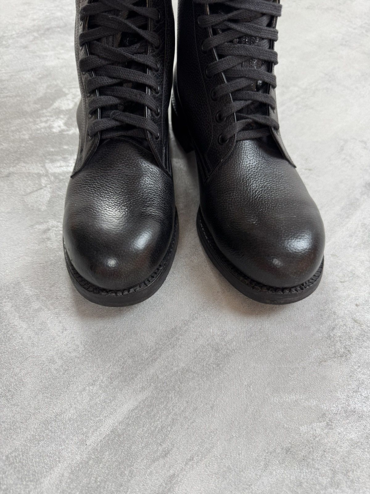 Vintage INDIANA 440 STEEL Army Combat Boots Vintage Leather Swift Size US 7.5 / EU 40-41 - 7 Thumbnail
