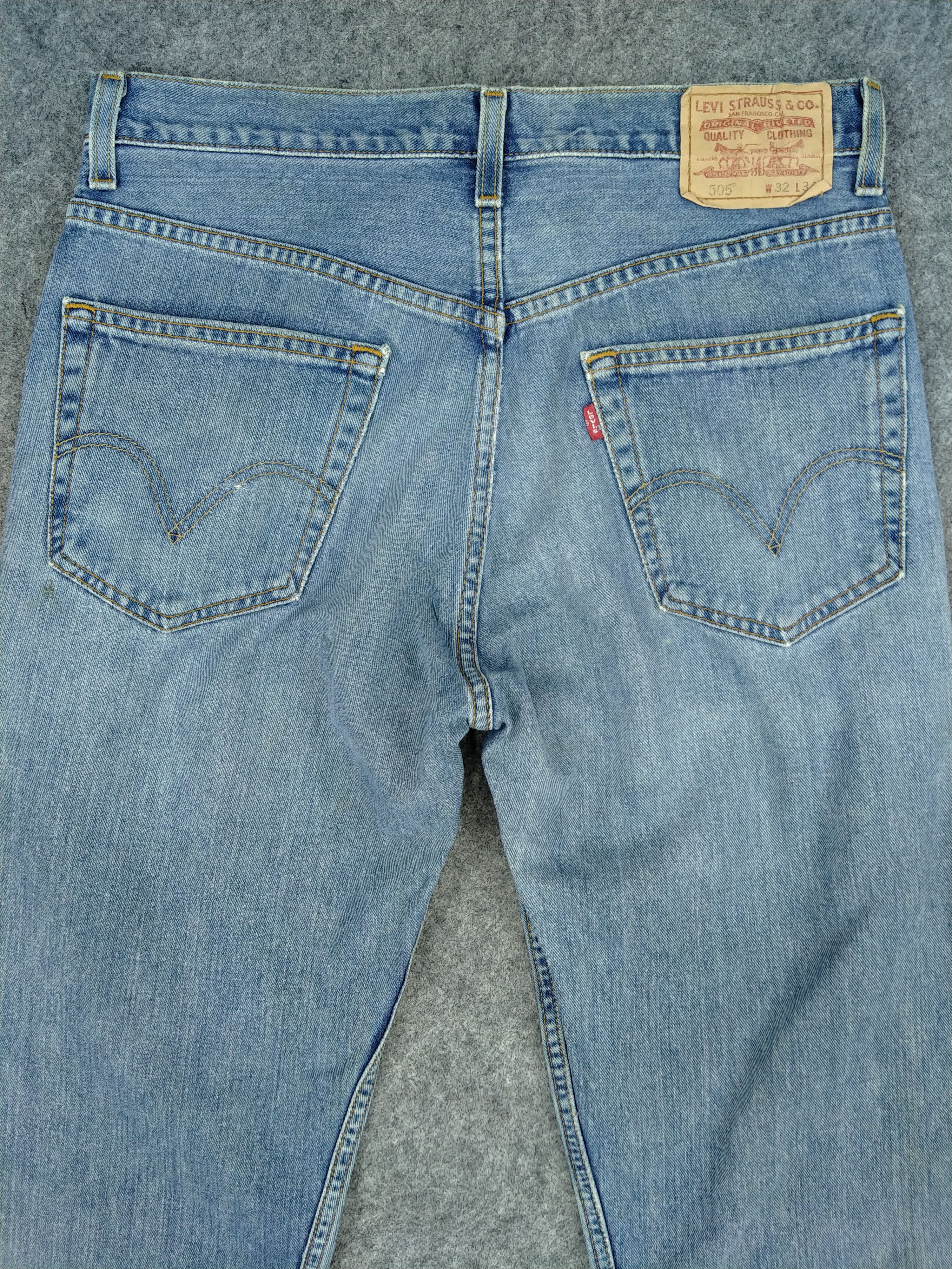 Levi's Vintage Levi's 505 Regular Fit Denim 33 x 34 -JN066 Size US 33 - 4 Thumbnail
