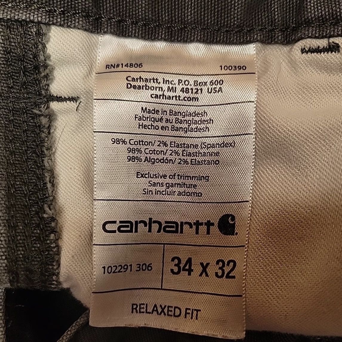 Carhartt Carhartt Pants Mens 34x30 Gray Canvas Relaxed Fit Cargo Work Wear 102291 Mens Size US 34 / EU 50 - 7 Thumbnail