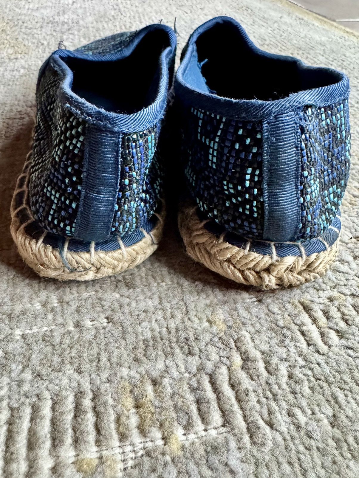 Other Aztec Woven Blue Pattern Espadrille Slip-Ons Size US 7 / IT 37 - 4 Thumbnail