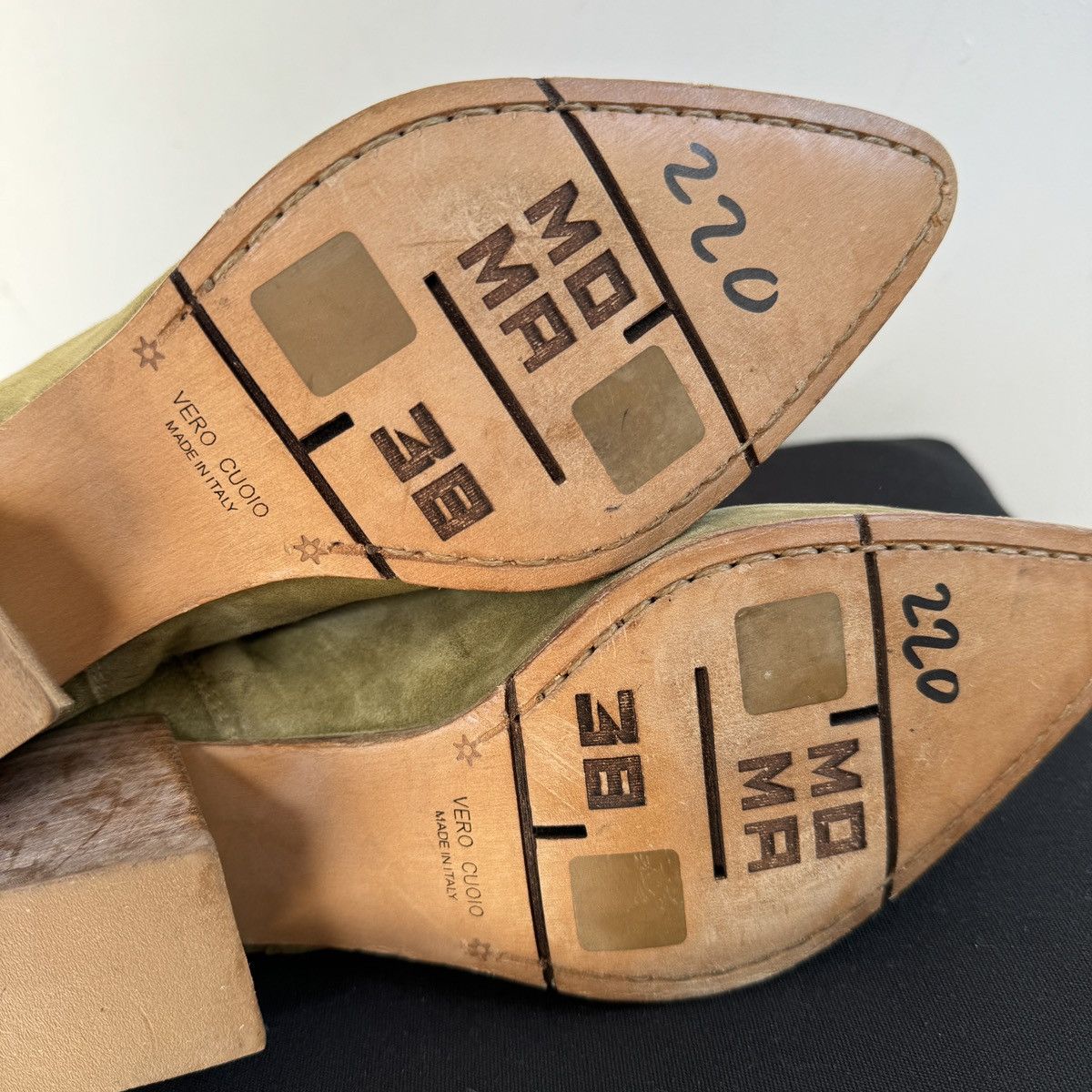 MoMA Moma Lucrezia Ankle Green Boots Size US 8 / IT 38 - 9 Thumbnail
