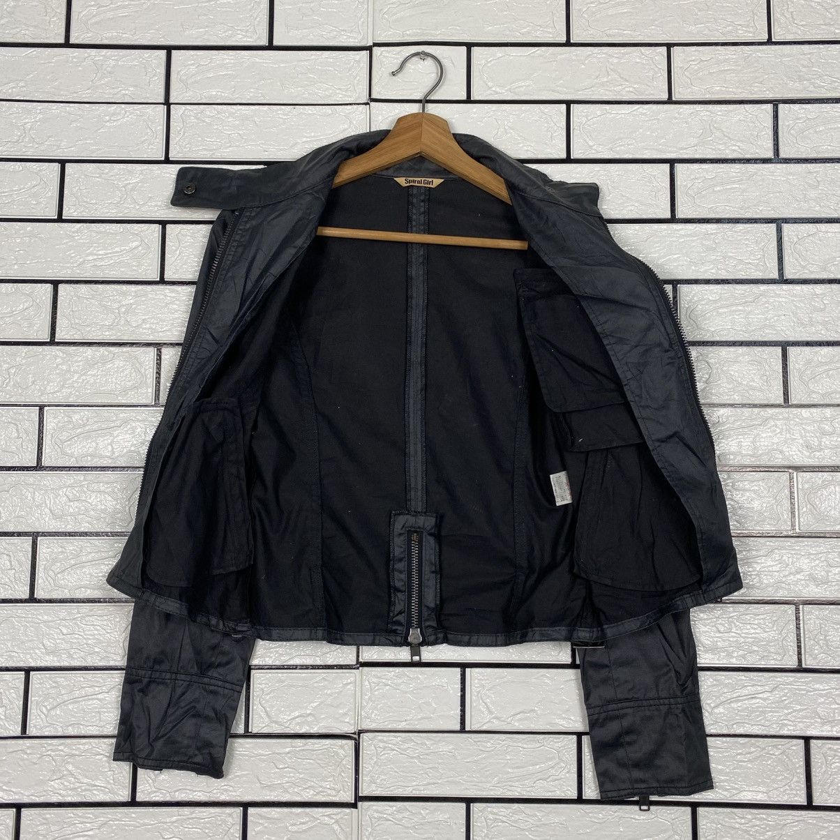 Hysteric Glamour 📌Vintage Cropped Soft Leather Biker Jacket Spiral Girl Size US M / EU 48-50 / 2 - 15 Thumbnail