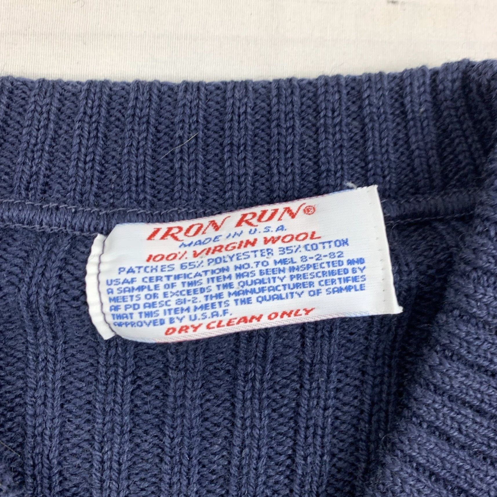 Vintage VINTAGE Iron Run Wool Sweater Adult Medium Blue 80s Military Mens Pullover Size US M / EU 48-50 / 2 - 4 Thumbnail