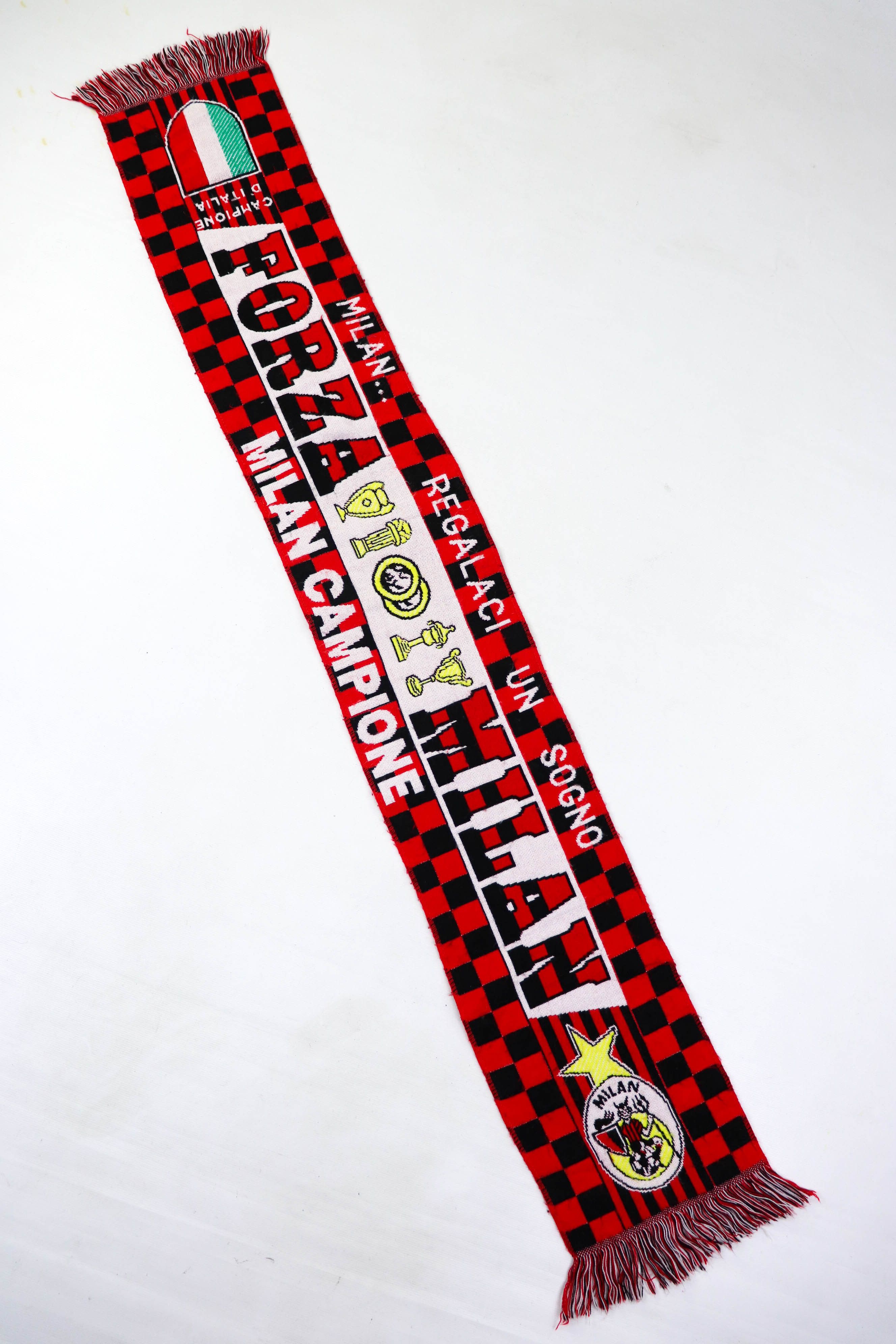 Écharpe Supporter Forza Milan – Football – Vintage