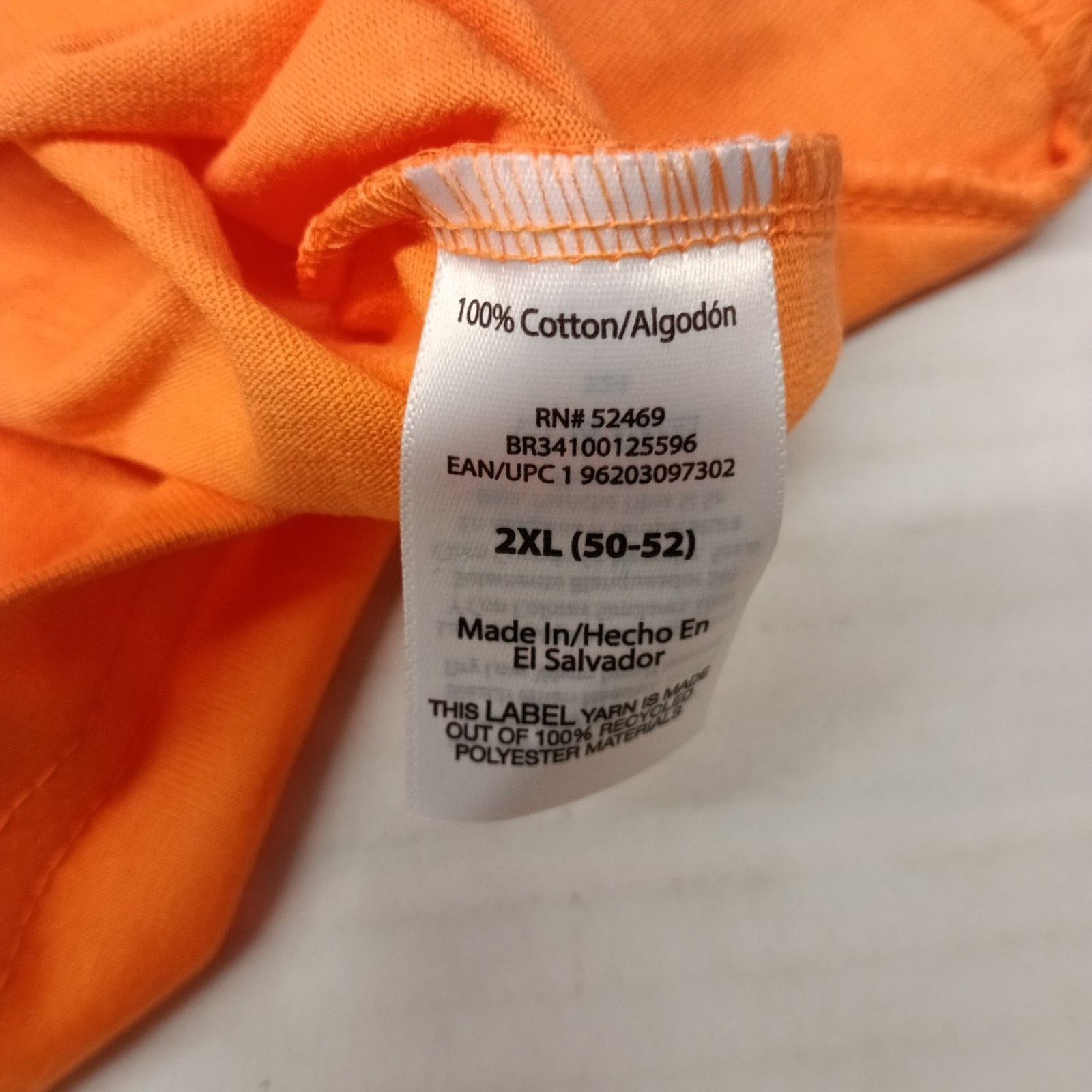 Other 2 Brahma Short Sleeve Work T-Shirt 2XL 50-52 Orange Pocket Size US XXL / EU 58 / 5 - 7 Thumbnail