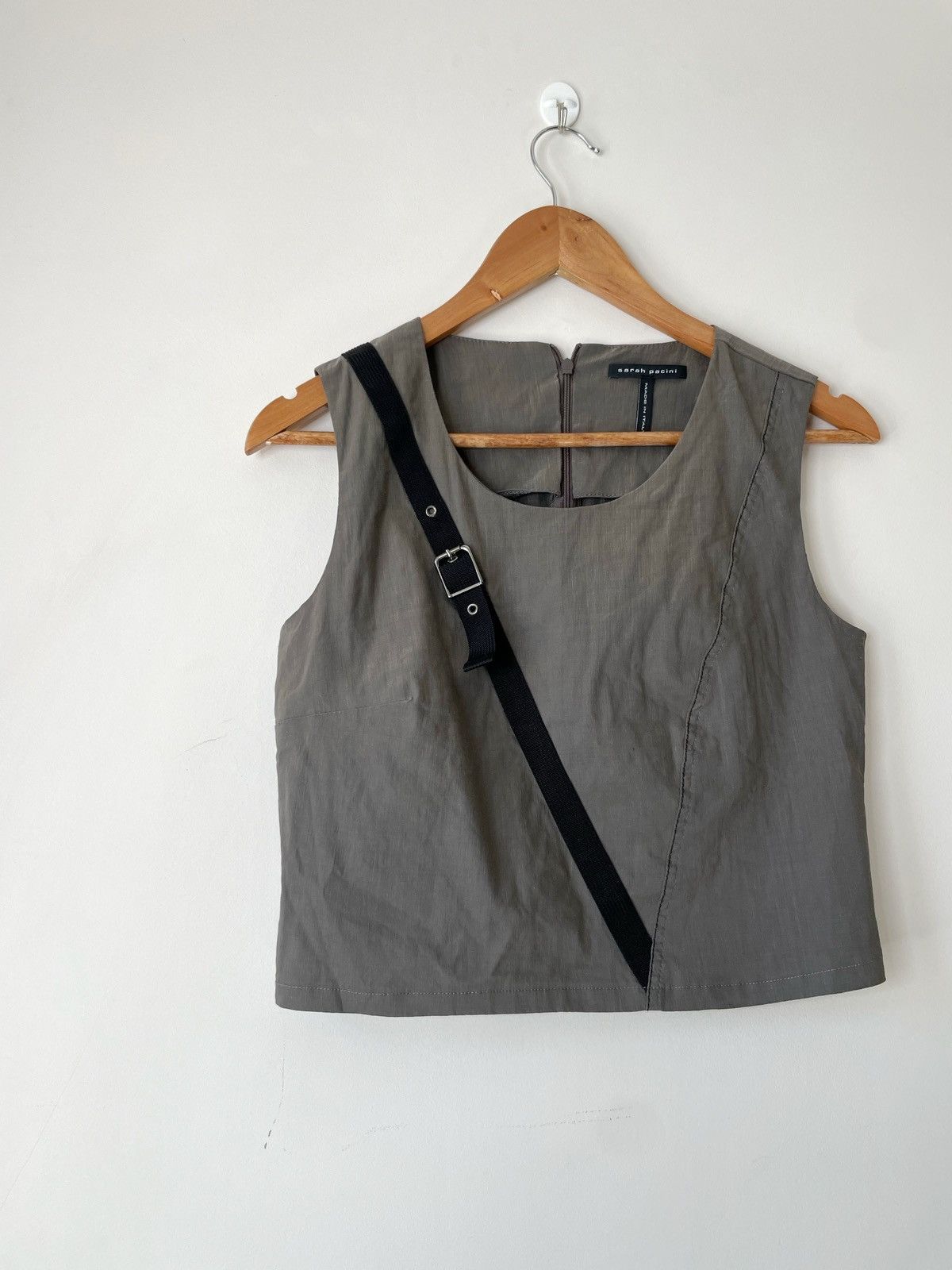Sarah Pacini Sarah Pacini Vest Top With A Black Buckle Avant Garde Size 1 Size S / US 4 / IT 40 - 4 Thumbnail