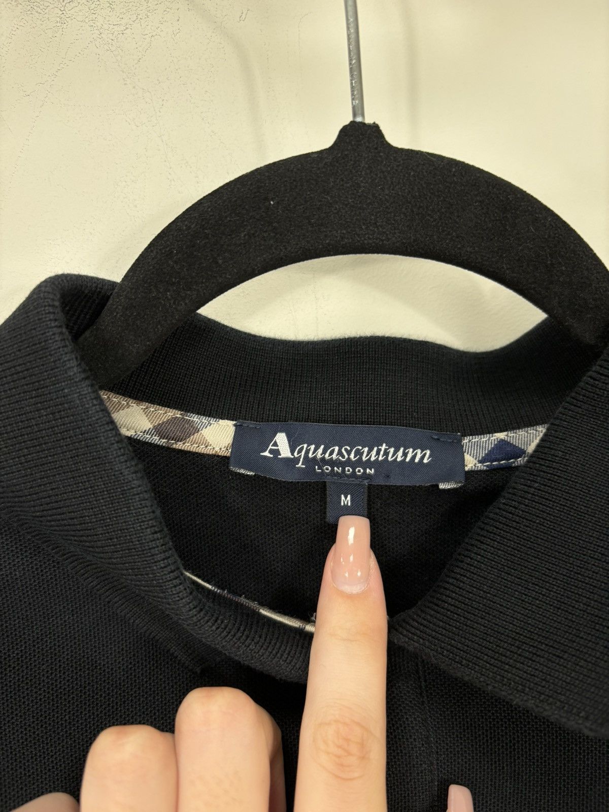 Aquascutum Vintage Aquascutum Classic Black Long Sleeve Polo Shirt Size US M / EU 48-50 / 2 - 7 Thumbnail