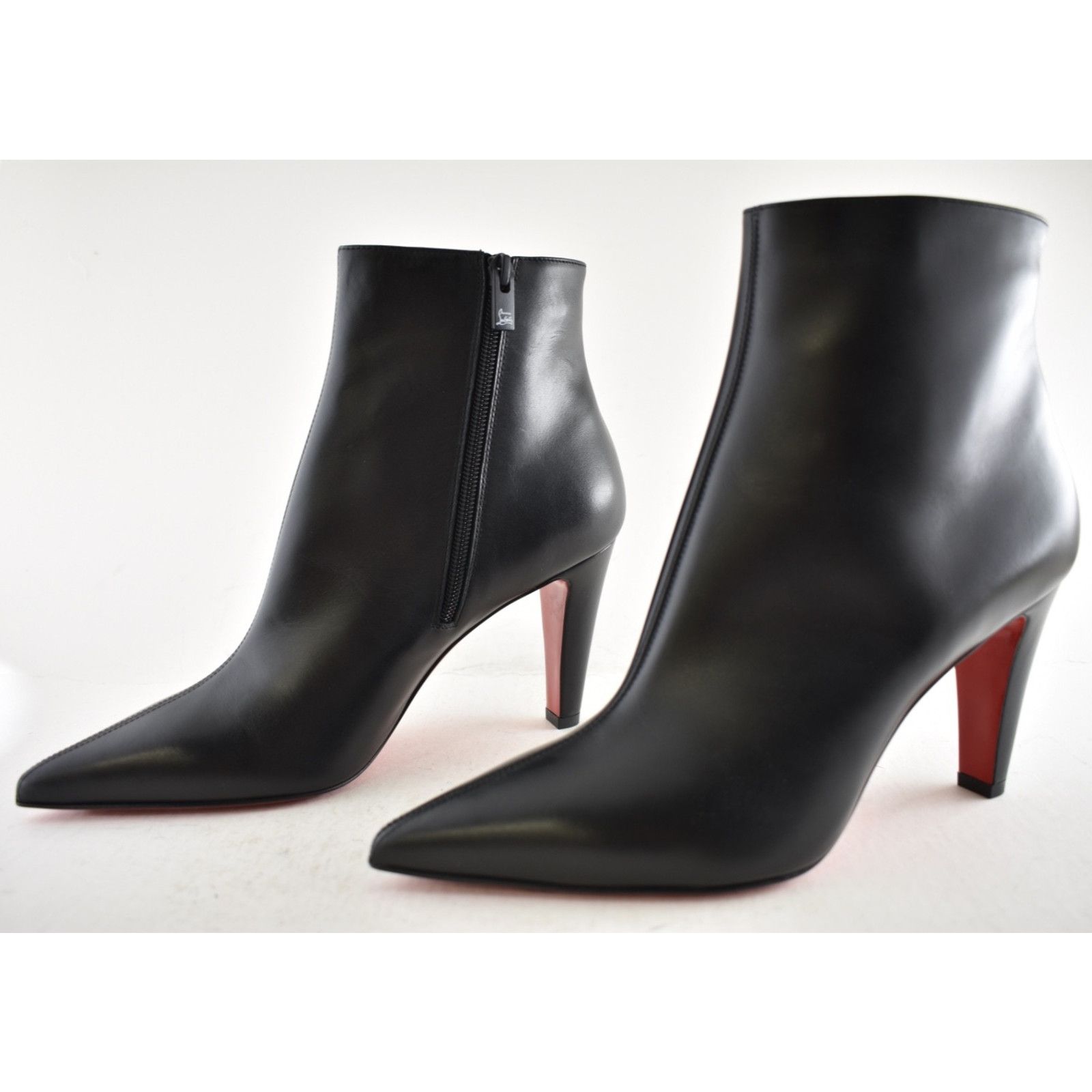 Christian Louboutin Christian Louboutin Vibella Booty 85 Black Leather Bootie 38 Size US 8 / IT 38 - 10 Thumbnail