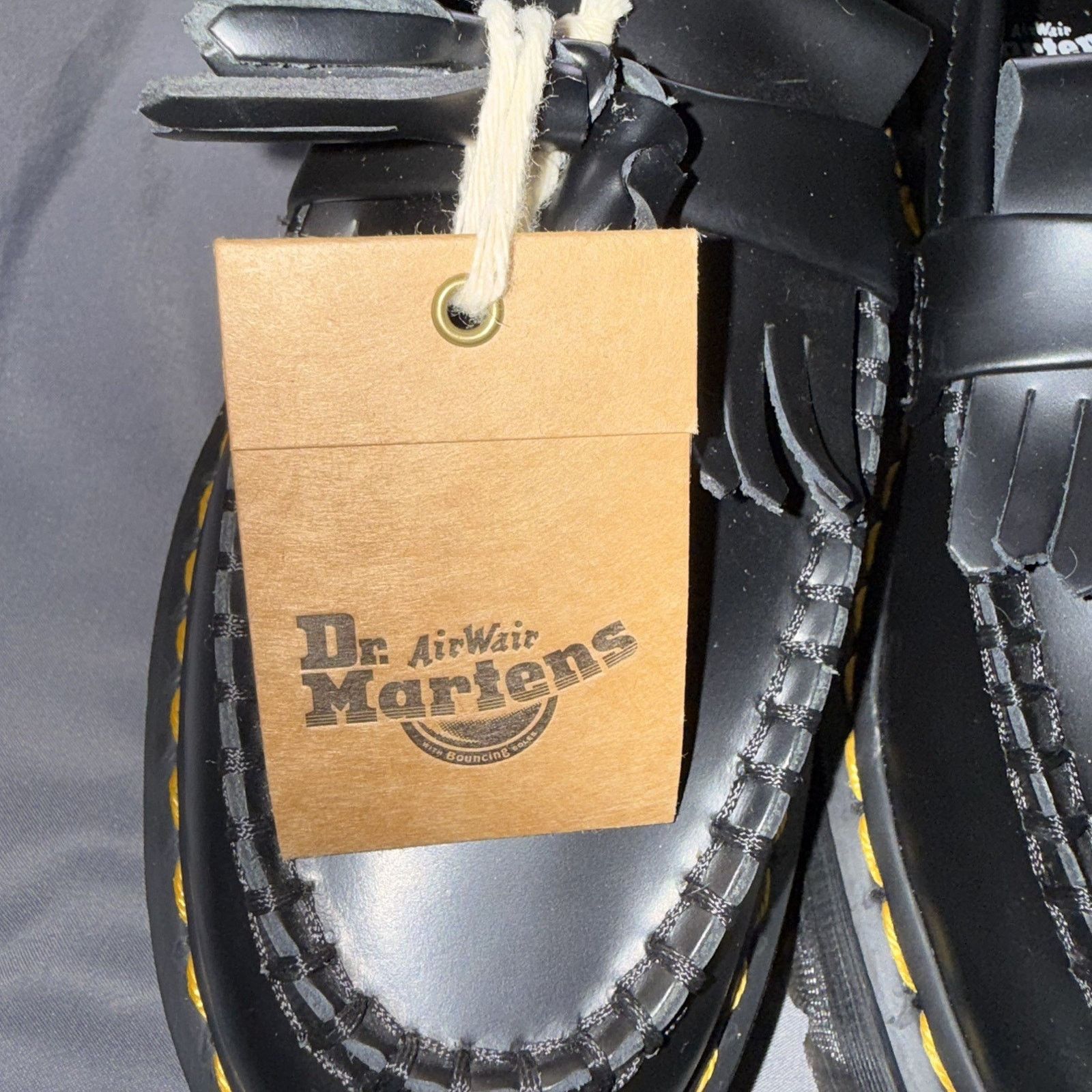 Dr. Martens Dr. Martens Unisex Adrian Black Leather Loafers USM6 USL7 Size US 7 / IT 37 - 4 Thumbnail