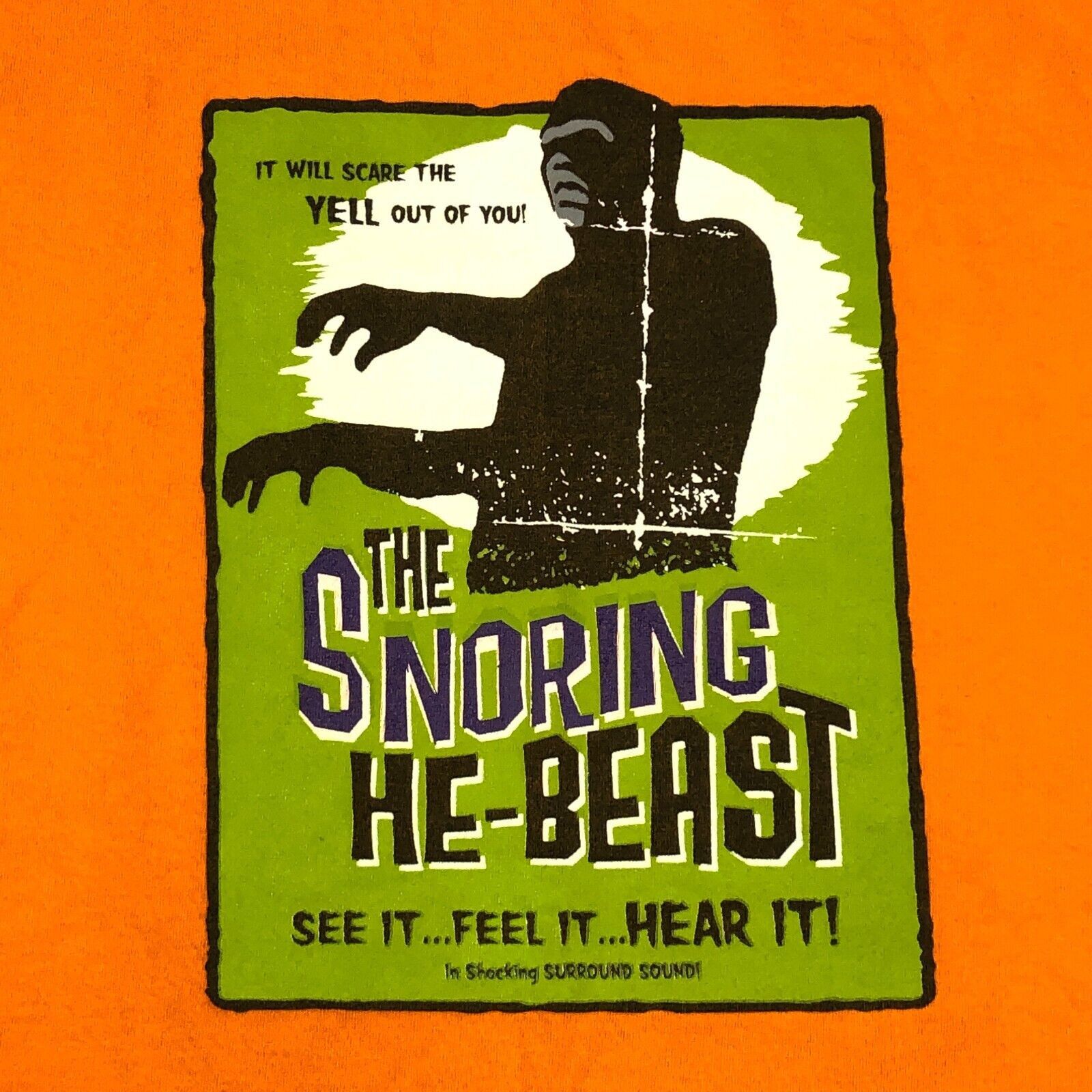 Affliction × Vintage Halloween Its The Thing Snoring He-Beast Orange Tee T Shirt Size US XXL / EU 58 / 5 - 2 Thumbnail