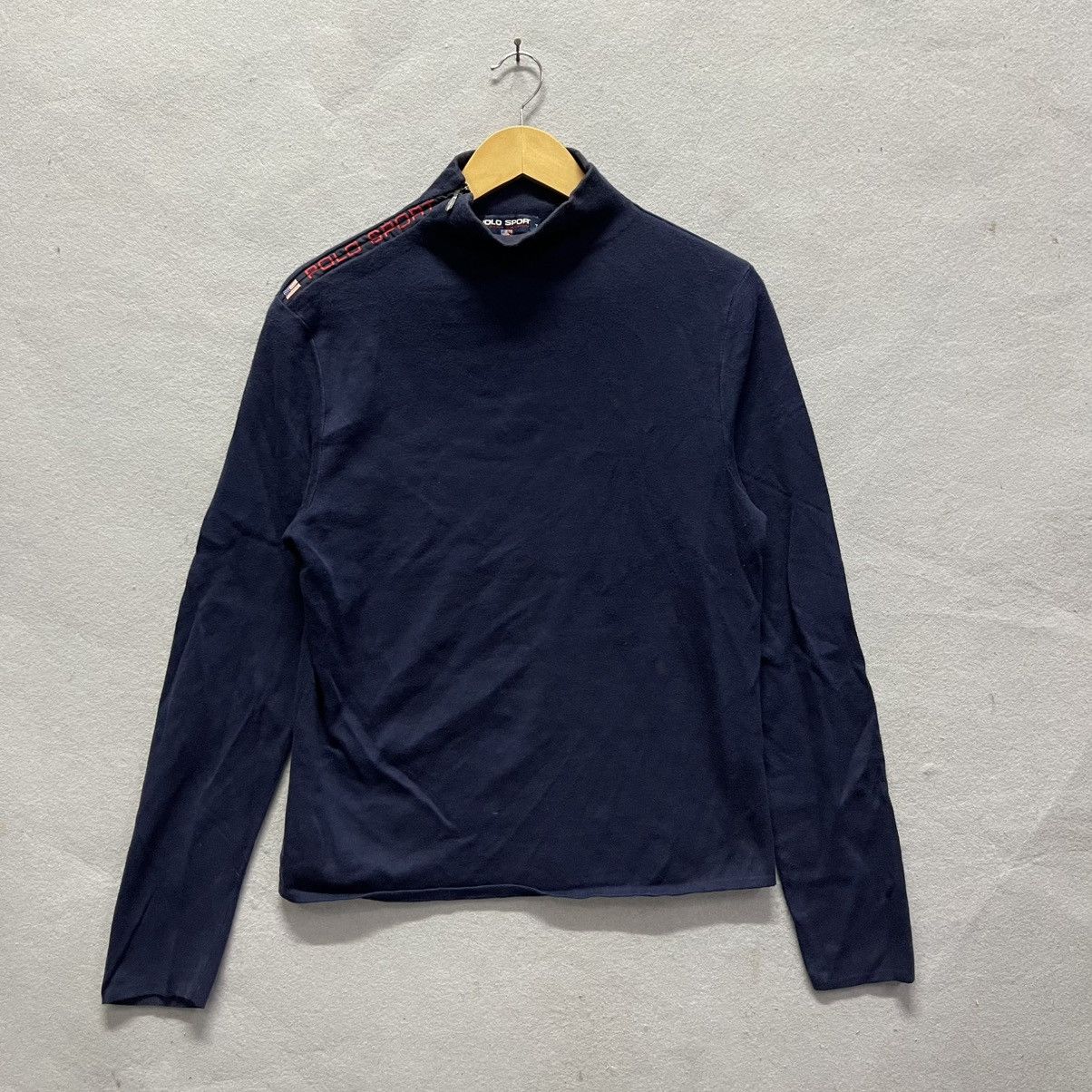 Polo Ralph Lauren Vintage Polo Sport Mock Neck Fleece Sweatshirt Size US M / EU 48-50 / 2 - 1 Thumbnail