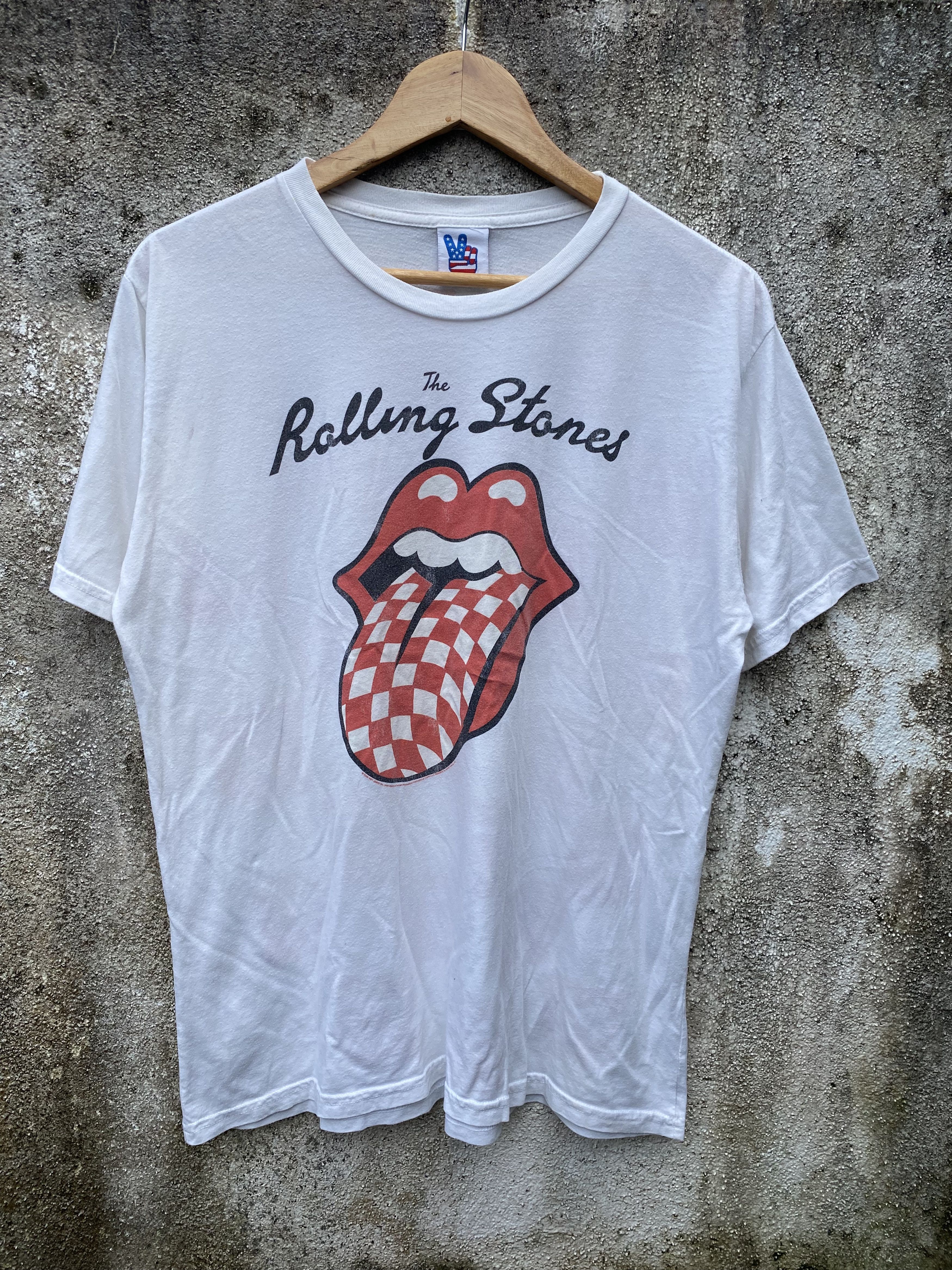 Band Tees × The Rolling Stones × Vintage Vintage ©️2006 The Rolling Stones Checkered Mouth Fullprint Size US M / EU 48-50 / 2 - 2 Thumbnail