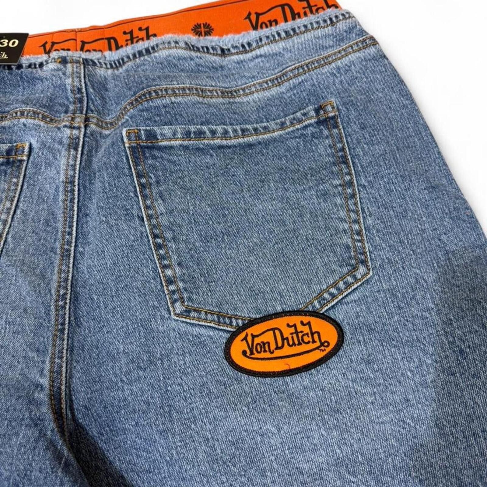 Von Dutch Von Dutch denim shorts with Stretchable waist and patches Size 32" / US 10 / IT 46 - 3 Thumbnail