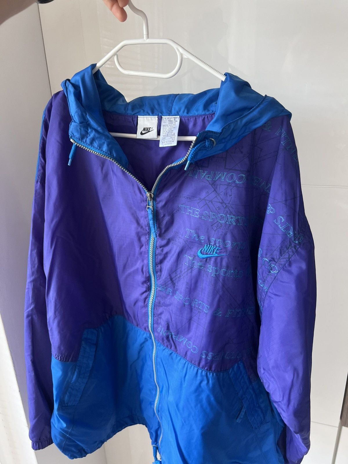 Nike ‼️VINTAGE NIKE 80s BIG LOGO ARCHIVAL WINDBREAKER JACKET‼️ Size US XL / EU 56 / 4 - 4 Thumbnail