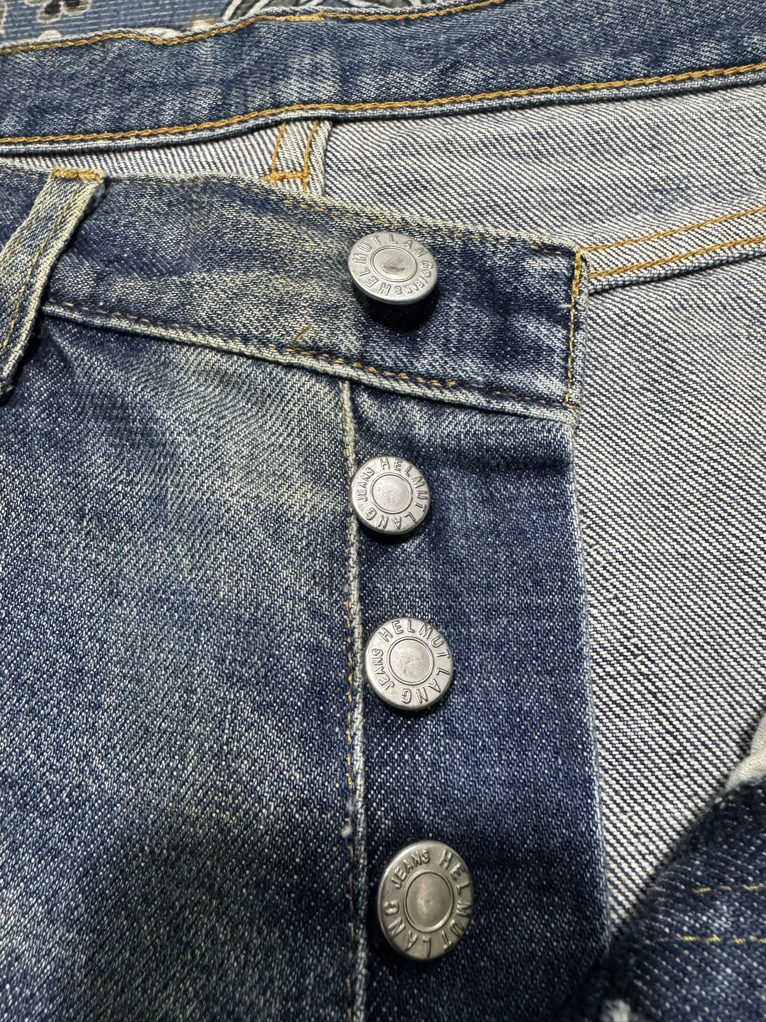 Helmut Lang Vintage 1999 Helmut Lang Distressed Denim Italian Cut Size US 27 - 4 Thumbnail