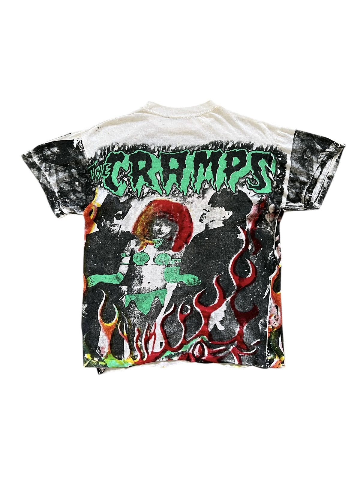Band Tees Vintage 1980s Bootleg The Cramps Overprint Mosquitohead Size US M / EU 48-50 / 2 - 2 Thumbnail