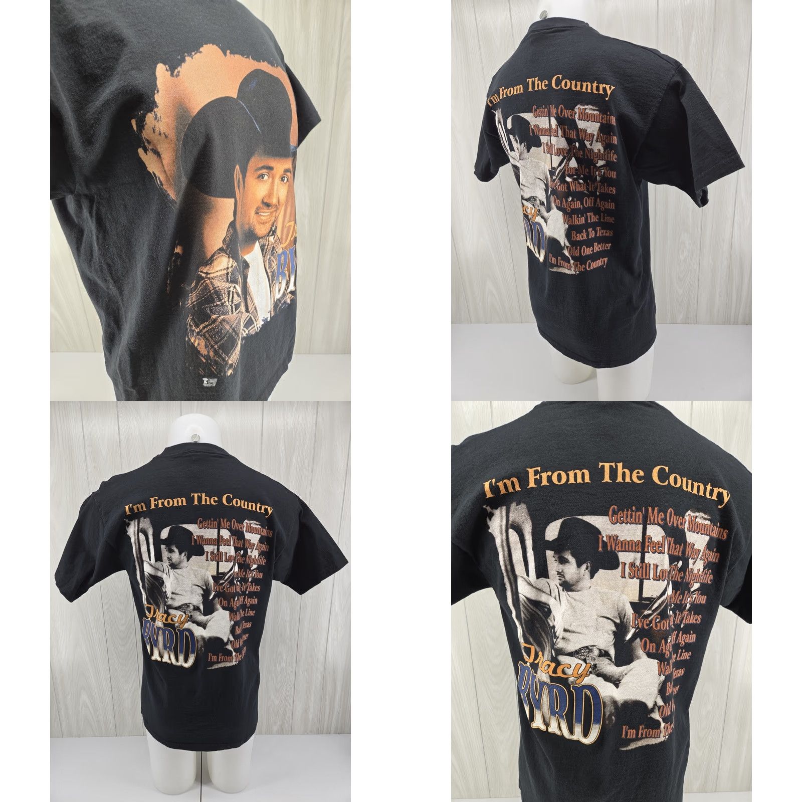 Fruit Of The Loom VINTAGE Tracy Byrd 1998 “I’m From The Country” T Shirt Mens L Black Cotton Logo 90s Tour Mens Size US L / EU 52-54 / 3 - 8 Thumbnail