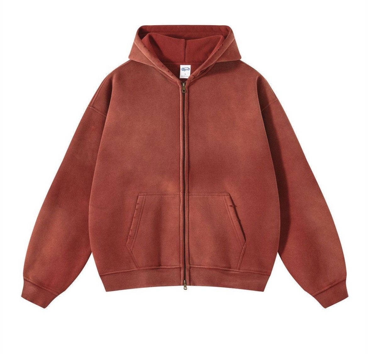 Japanese Brand × Vintage ♥️ Acid washed faded Zippered Oversized Hoodie Size US L / EU 52-54 / 3 - 1 Thumbnail