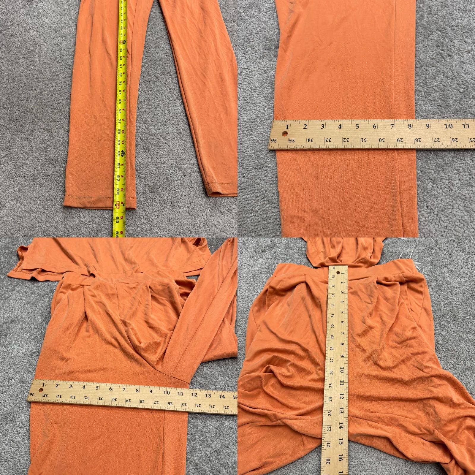 Vintage SEN Jumpsuit Womens 2 Tan Sleeveless Open Back Elastic Waist NWT Bohemian Travel & Going Out 2 Size 26" / US 2 / IT 38 - 10 Thumbnail