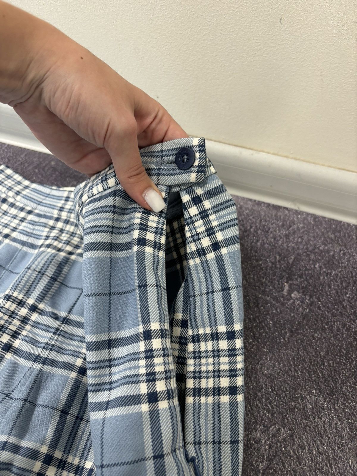 Escada Escada Margaretha Ley Vintage Tartan Check Blue Luxury Pants Size 32" / US 10 / IT 46 - 7 Thumbnail