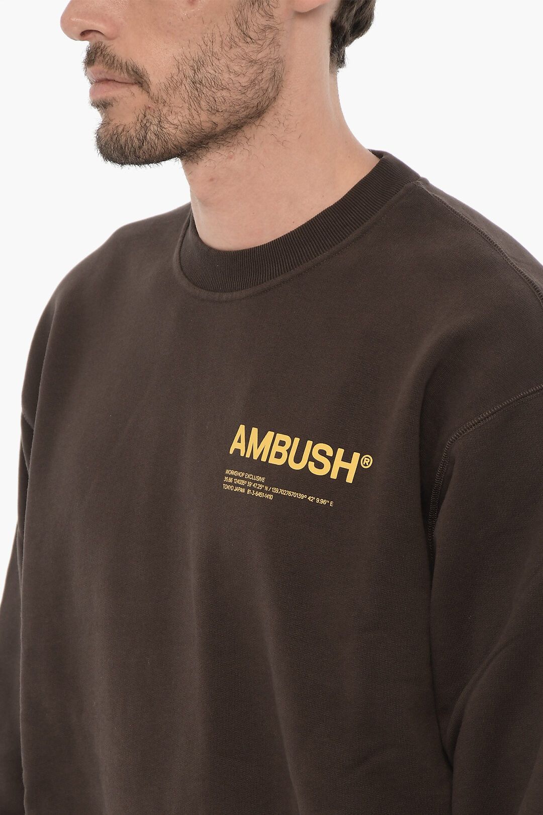 Ambush Design og1mm0925 Crewneck Sweatshirt in Brown Size US XXL / EU 58 / 5 - 3 Thumbnail