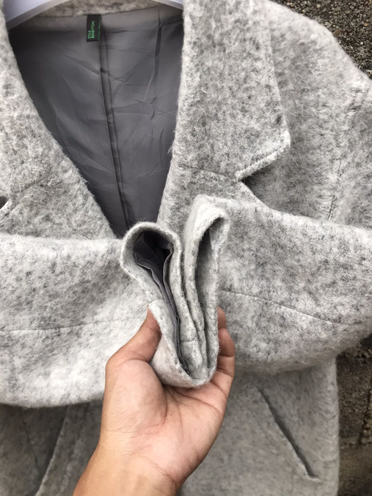 Benetton × United Colors Of Benetton 🌟Stile Benetton Wool Coat Jacket Size S / US 4 / IT 40 - 7 Thumbnail