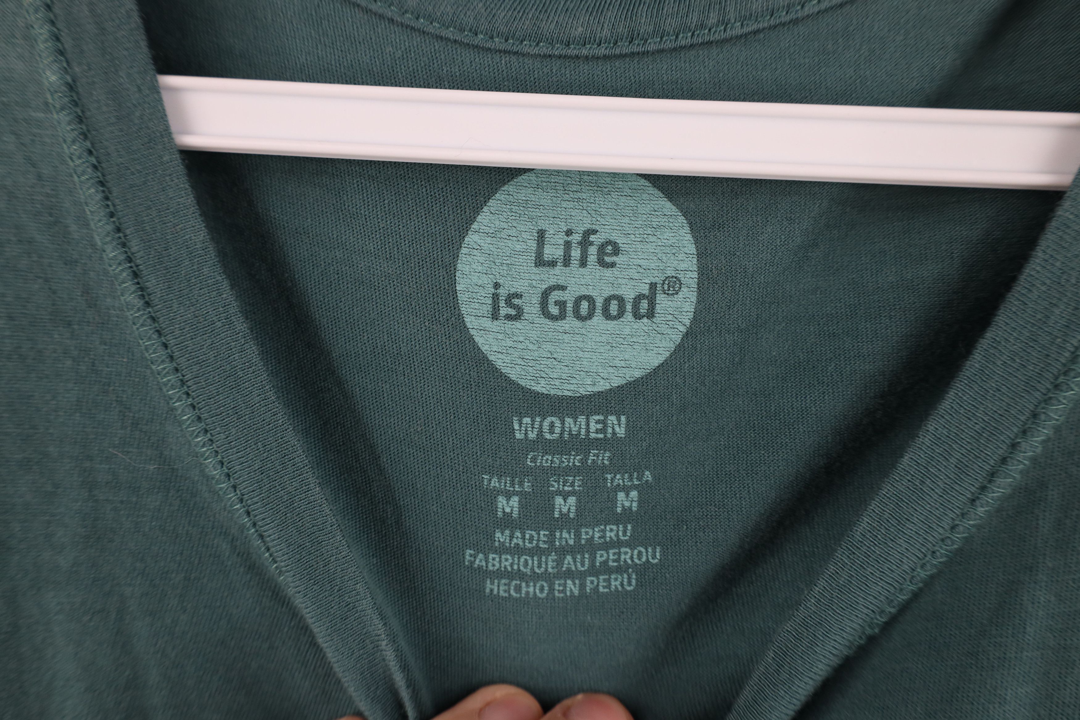 Life is Good Life Is Good Spell Out Heart Short Sleeve T-Shirt Teal Green Size M / US 6-8 / IT 42-44 - 8 Thumbnail