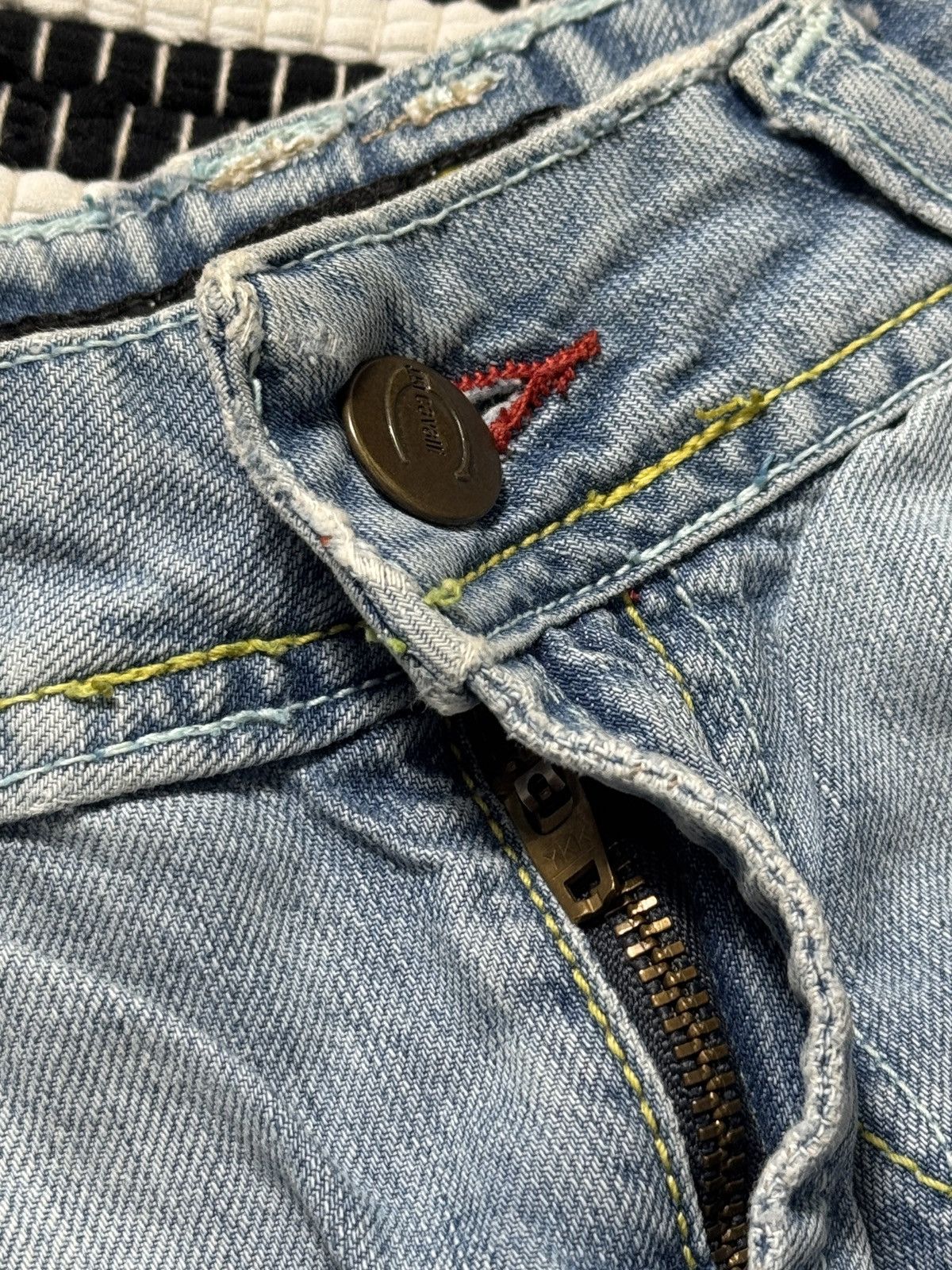 Just Cavalli VINTAGE JUST CAVALLI 2000s MINI DENIM SKIRT Size 29" - 9 Thumbnail