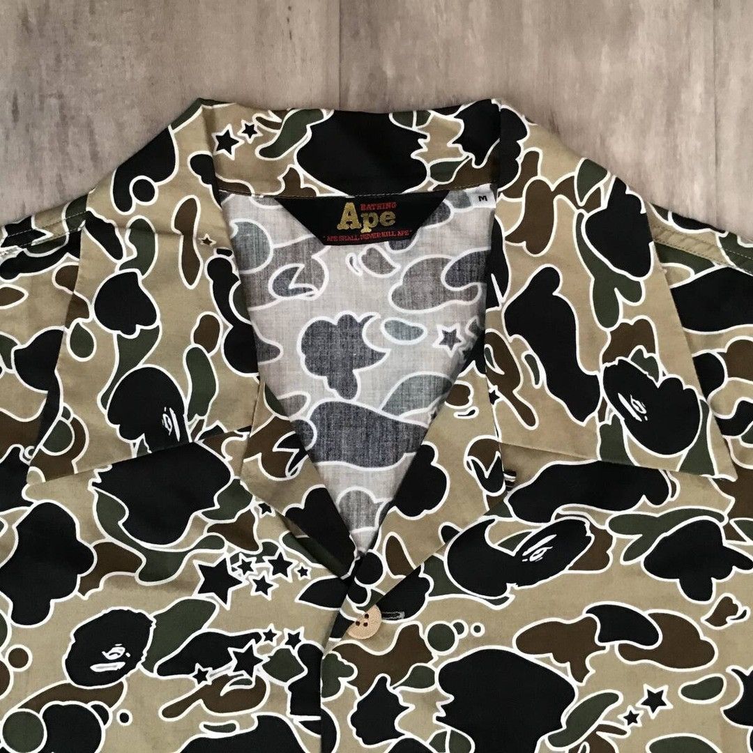 Bape 🔥Vintage🔥 BAPE Aloha shirt sta camo green a bathing ape Size US M / EU 48-50 / 2 - 4 Thumbnail