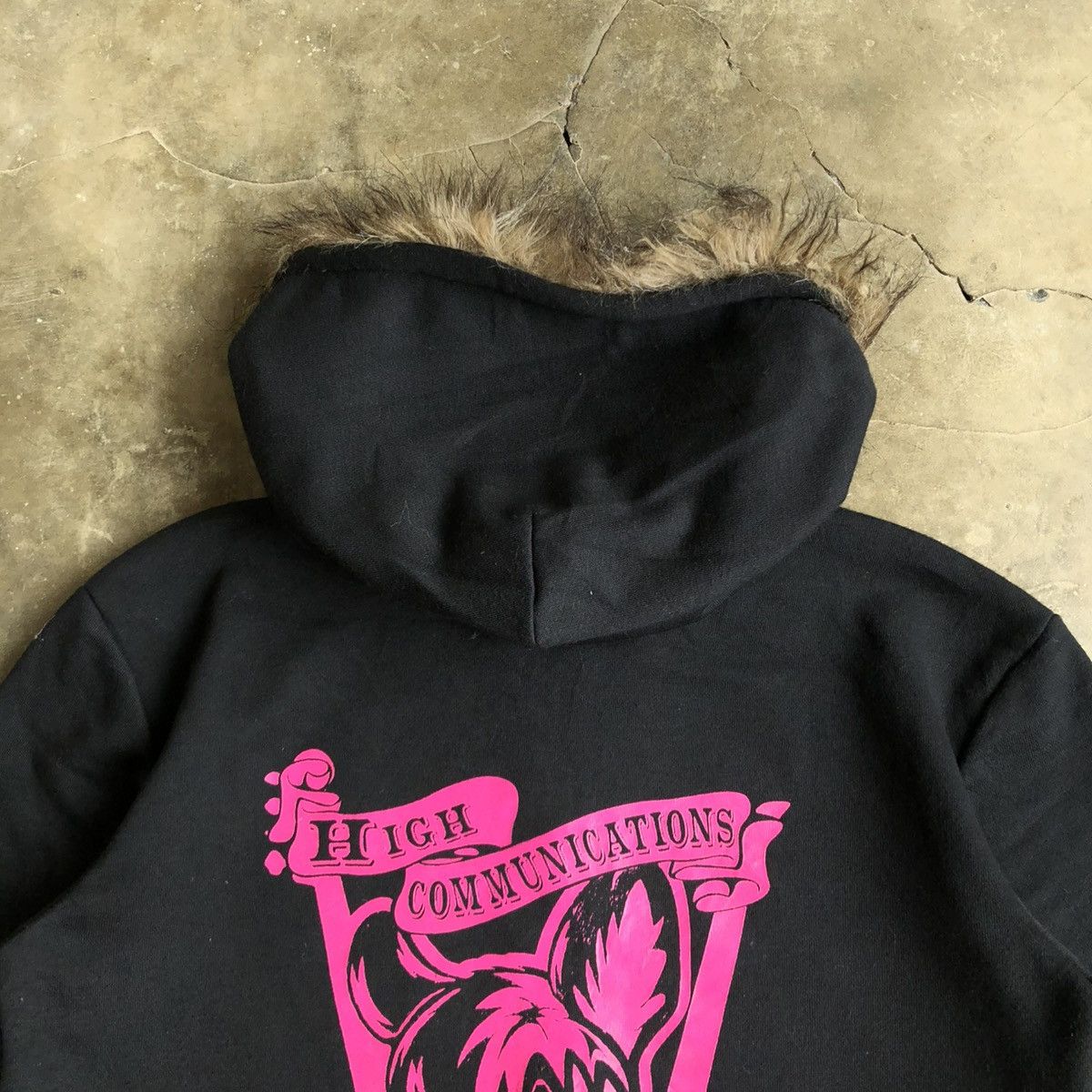 20471120 2000s High Communications Cartoon Fur Ziphoodie Black Lgb Size US S / EU 44-46 / 1 - 11 Thumbnail
