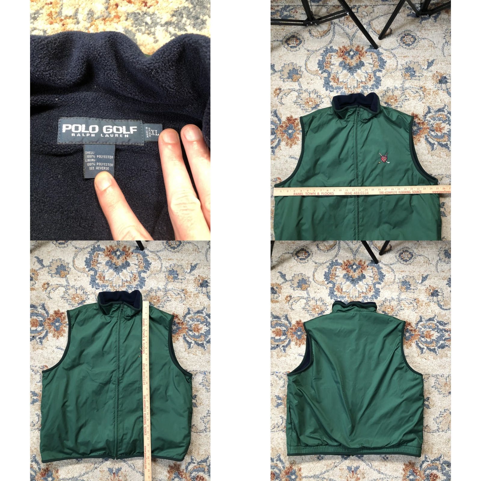 Polo Ralph Lauren VINTAGE Polo Golf Ralph Lauren Vest Mens XL Green Fleece Lined Full Zip Windbreaker Size US XL / EU 56 / 4 - 8 Thumbnail