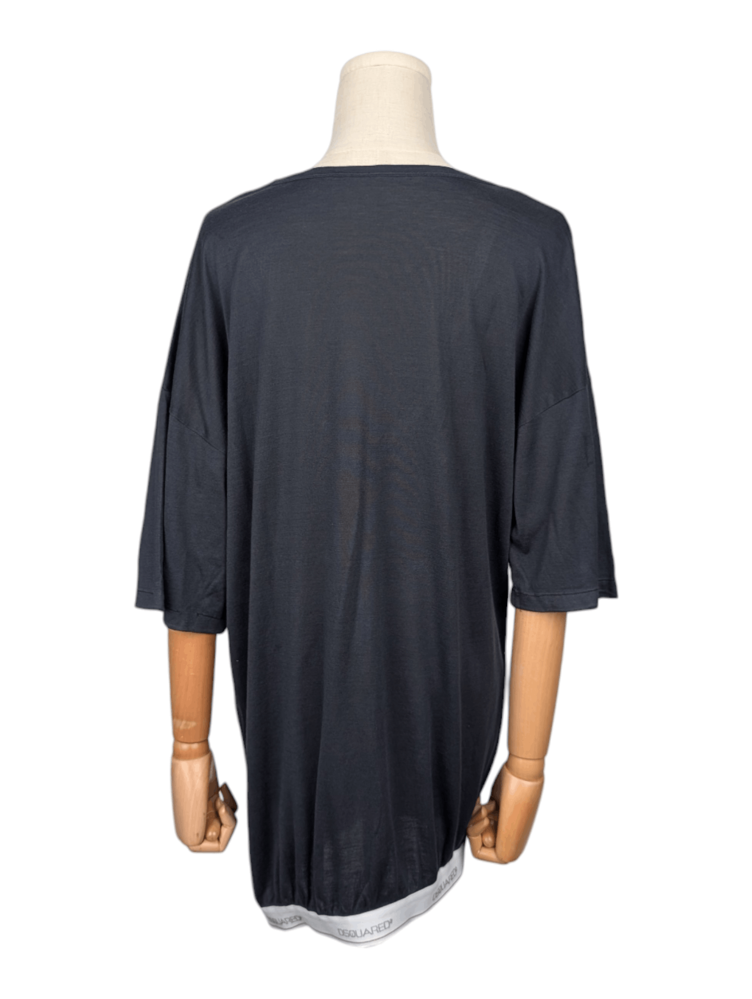 Dsquared2 Navy Top with Elastic Hem with Logo Size S / US 4 / IT 40 - 2 Thumbnail