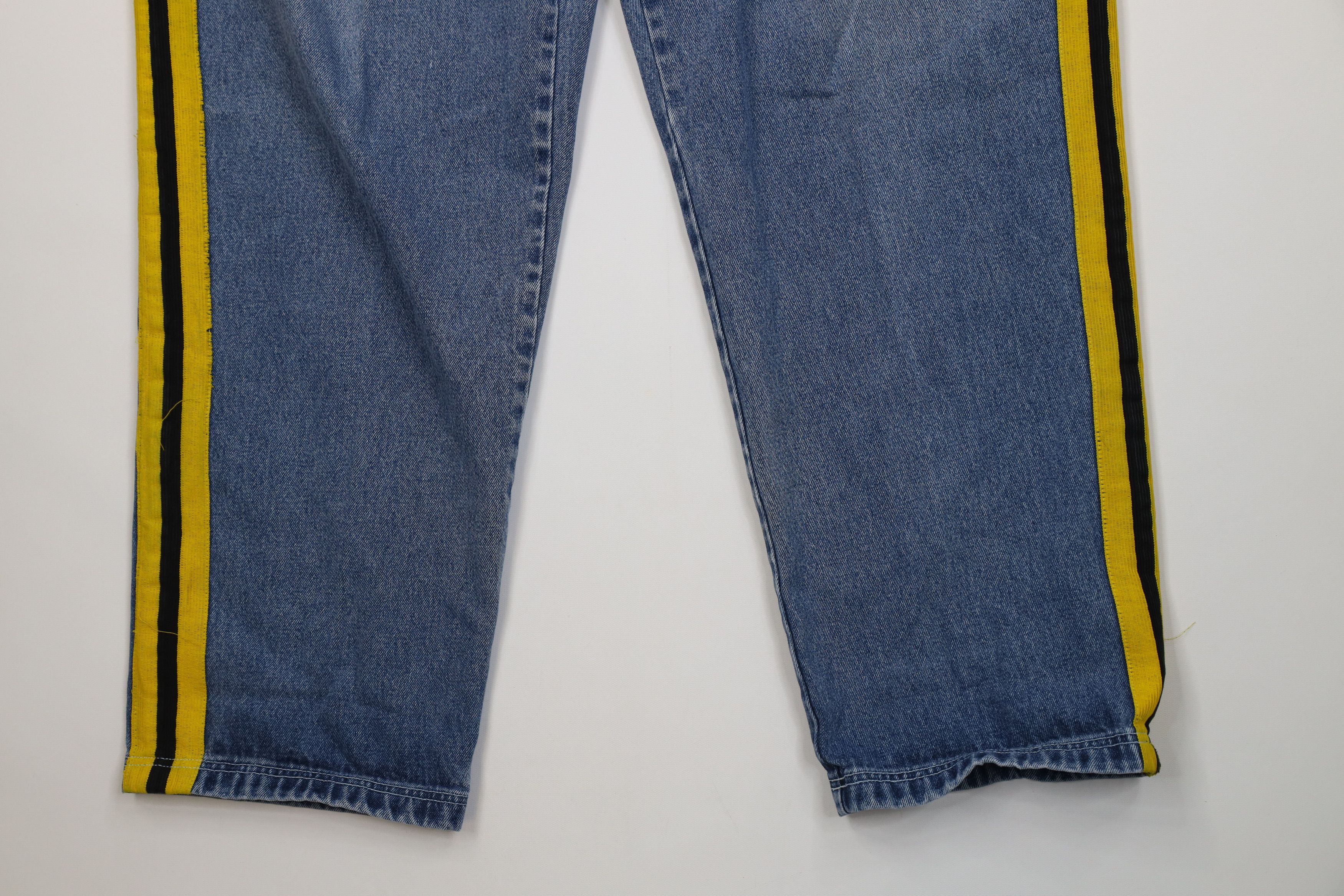 Vintage Vintage 90s Y2K Streetwear Striped Wide Leg Skateboard Jeans Size US 44 / EU 60 - 4 Thumbnail