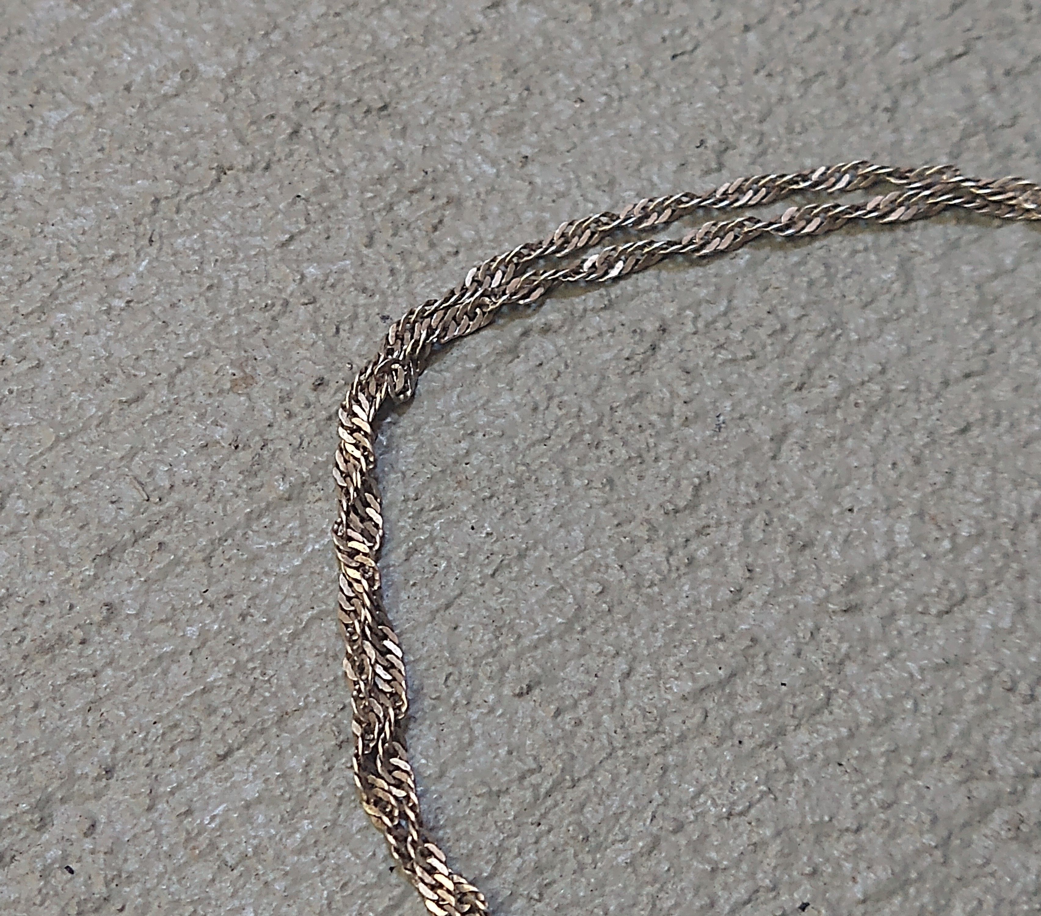 Jewelry Vintage Sterling Silver Necklace Curb Twist 17.5" Size ONE SIZE - 2 Thumbnail