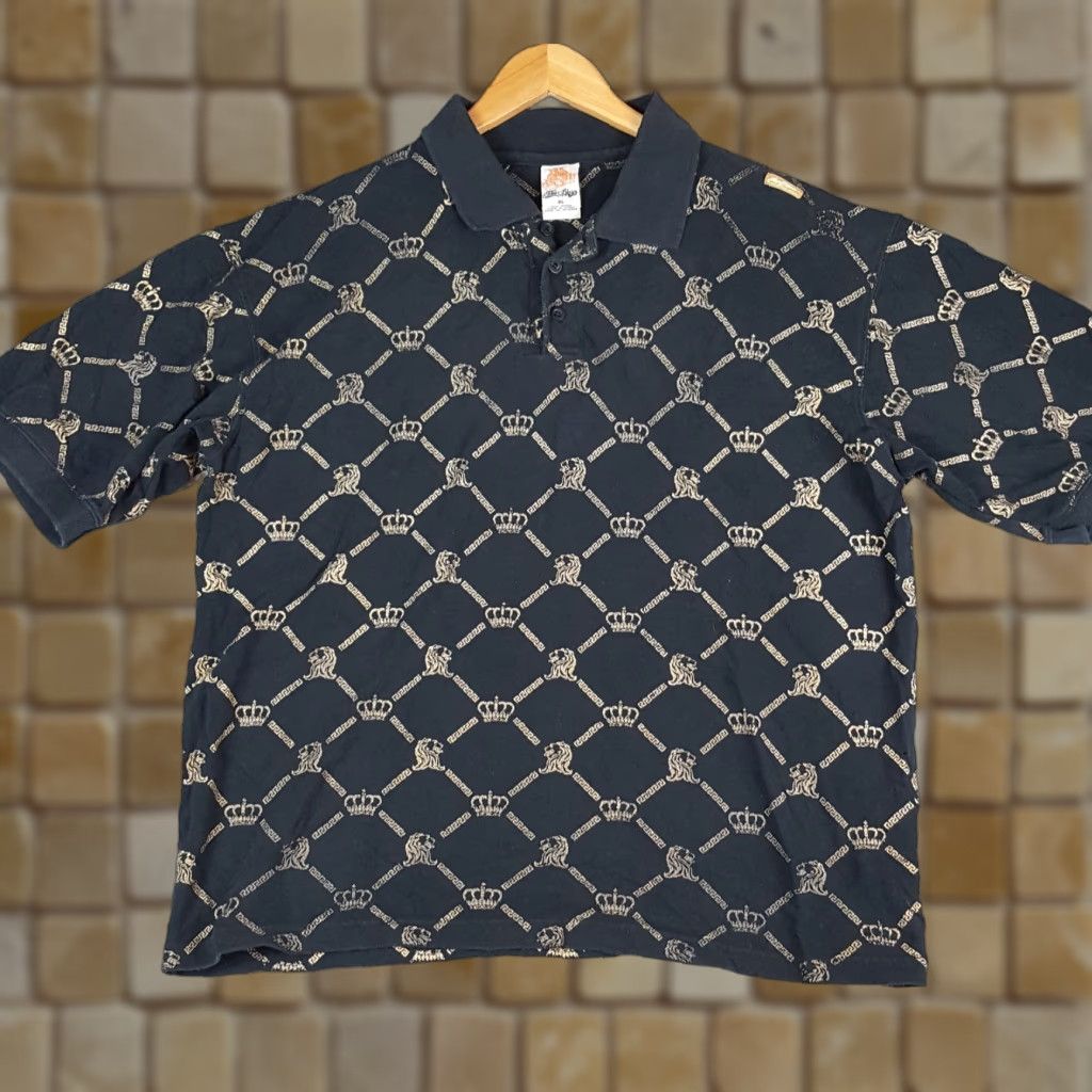 Vintage VINTAGE Johnny Blaze Hip Hop WuTang Polo Shirt Monogram Collar Polo Shirt XL Men Black 90s Grunge Rock Surf Hip Hop Monogram Logo Size US XL / EU 56 / 4 - 1 Thumbnail