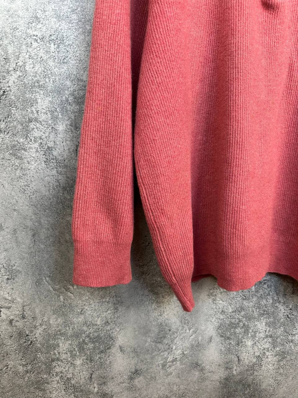 Cruciani Cruciani Cashmere Polo Sweater Ribbed 100% Cashmere Pink Size US L / EU 52-54 / 3 - 6 Thumbnail
