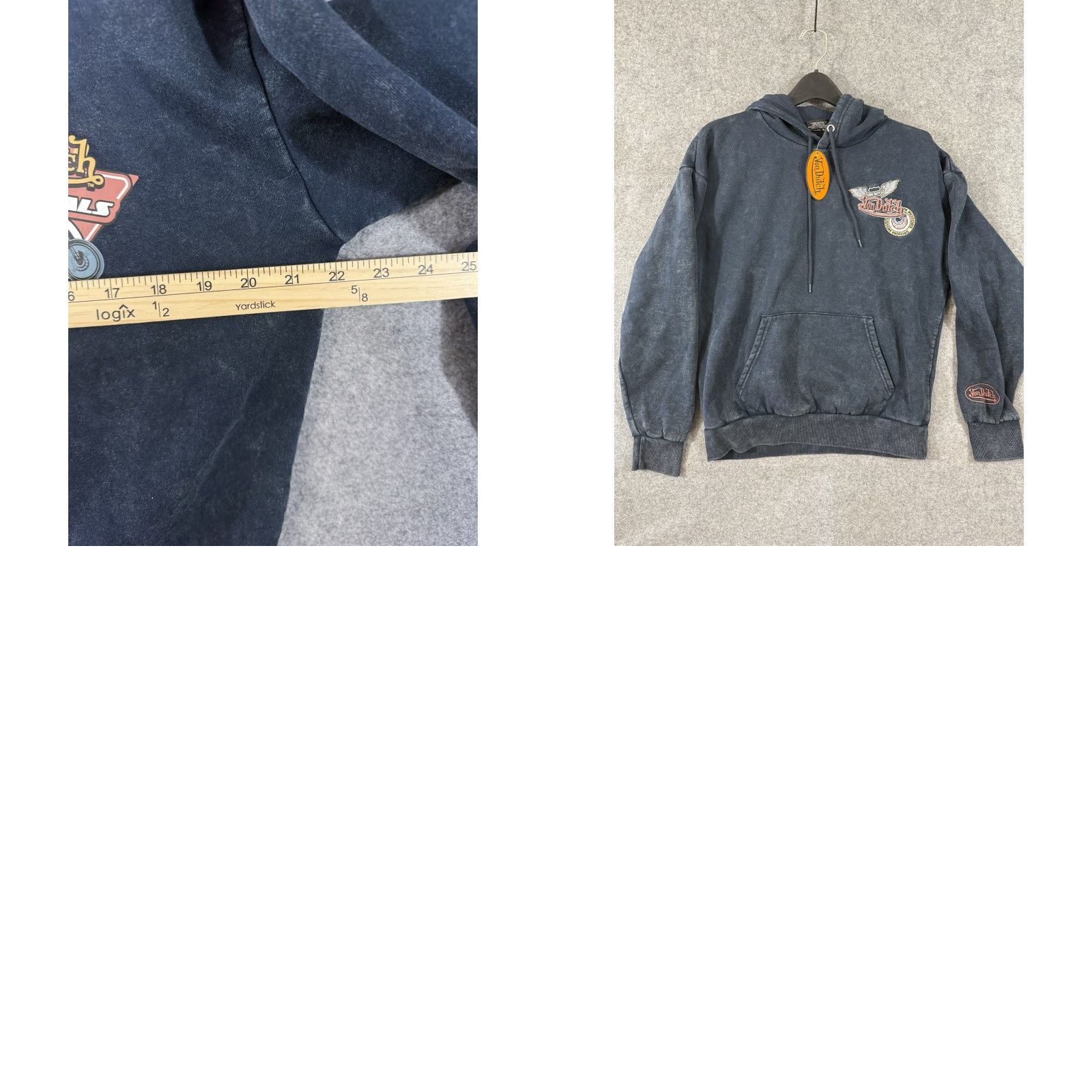 Von Dutch VINTAGE Von Dutch Motorcycles Hoodie Sweatshirt Men Sz S Blue Pullover Double Sided NWT Size US S / EU 44-46 / 1 - 10 Thumbnail