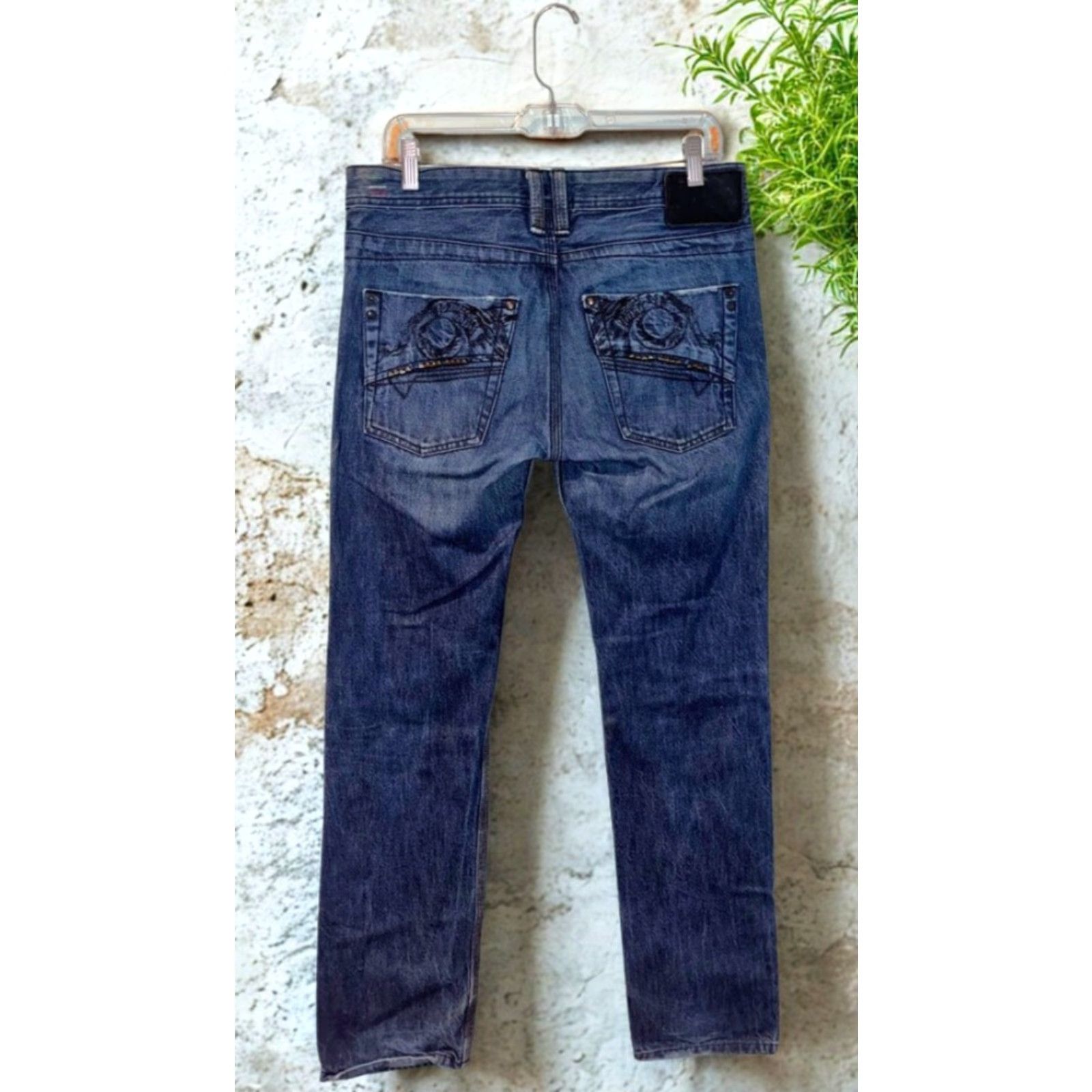 Diesel Diesel Timmen 008GE Jeans W31 L34 Button Fly Straight Mens Size US 31 - 3 Thumbnail