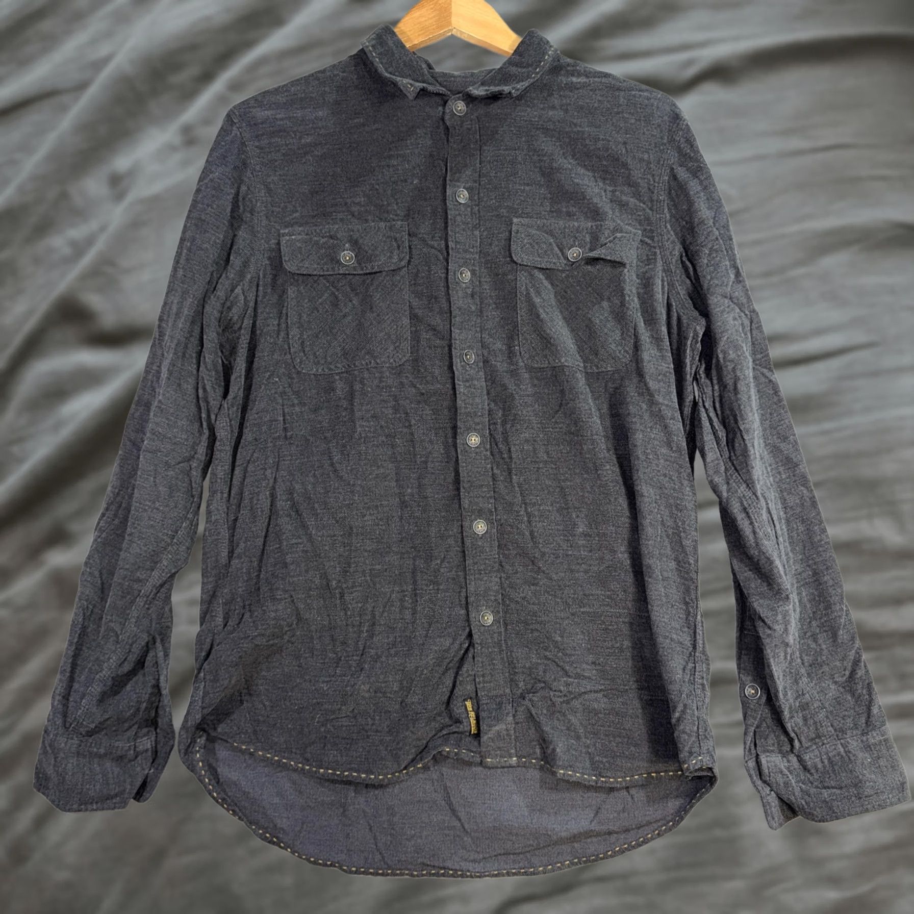 True Religion True Religion Shirt Women’s XL Gray Knit Long Sleeve Button Front Pockets Casual Size XL / US 12-14 / IT 48-50 - 1 Thumbnail