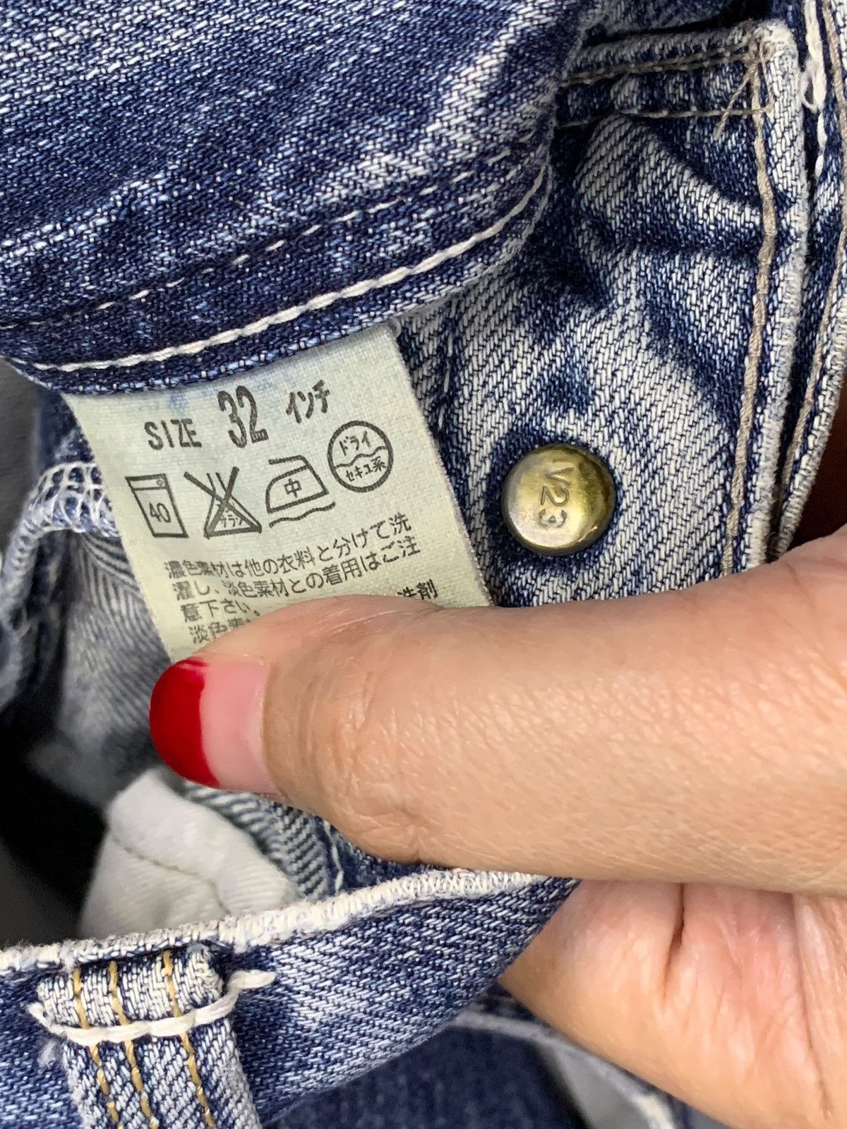 Levi's Vintage 90s Levis 502 Faded Blue Wash Distress Baggy Jeans Size US 32 / EU 48 - 10 Thumbnail